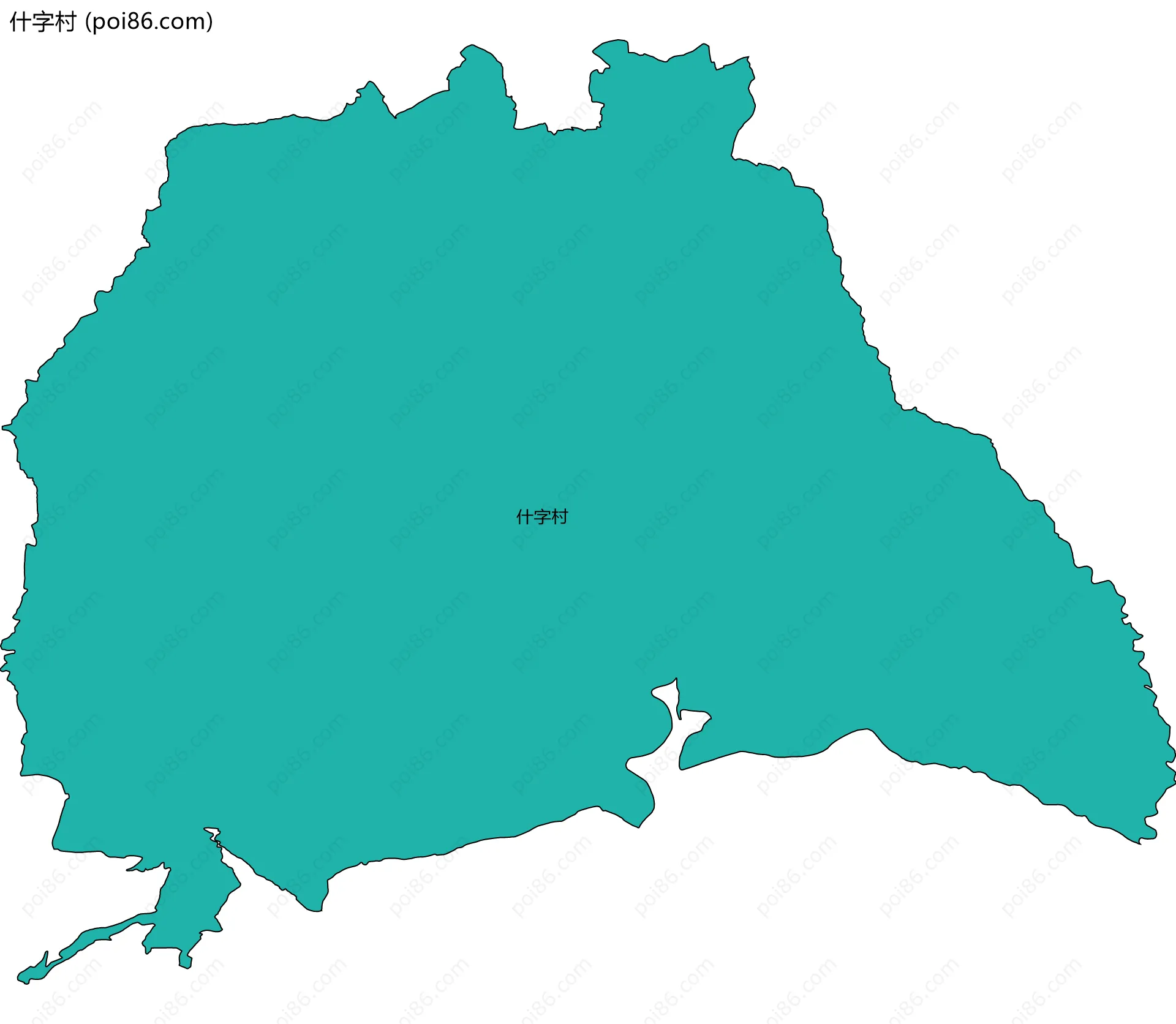 什字村边界地图