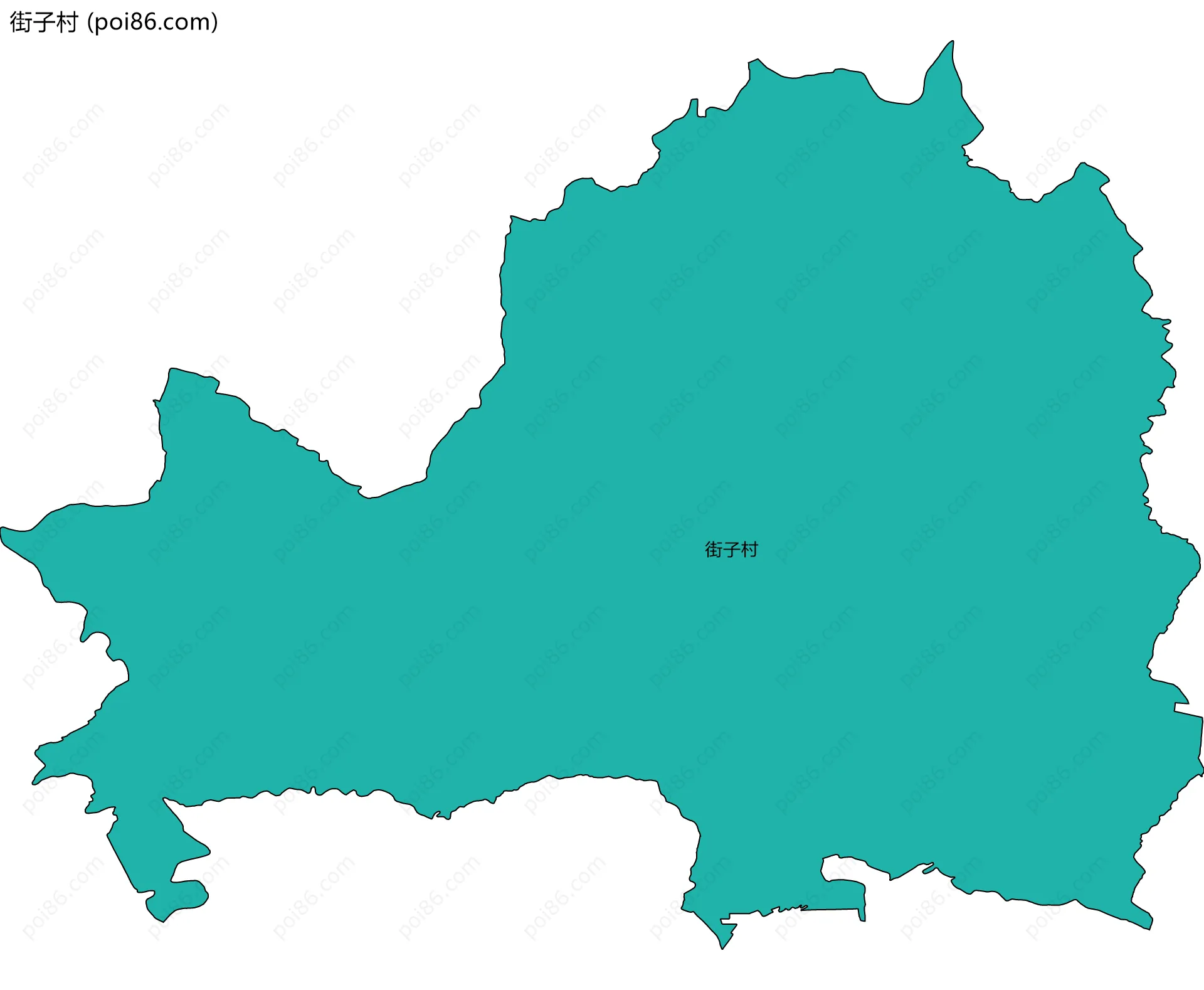 街子村边界地图
