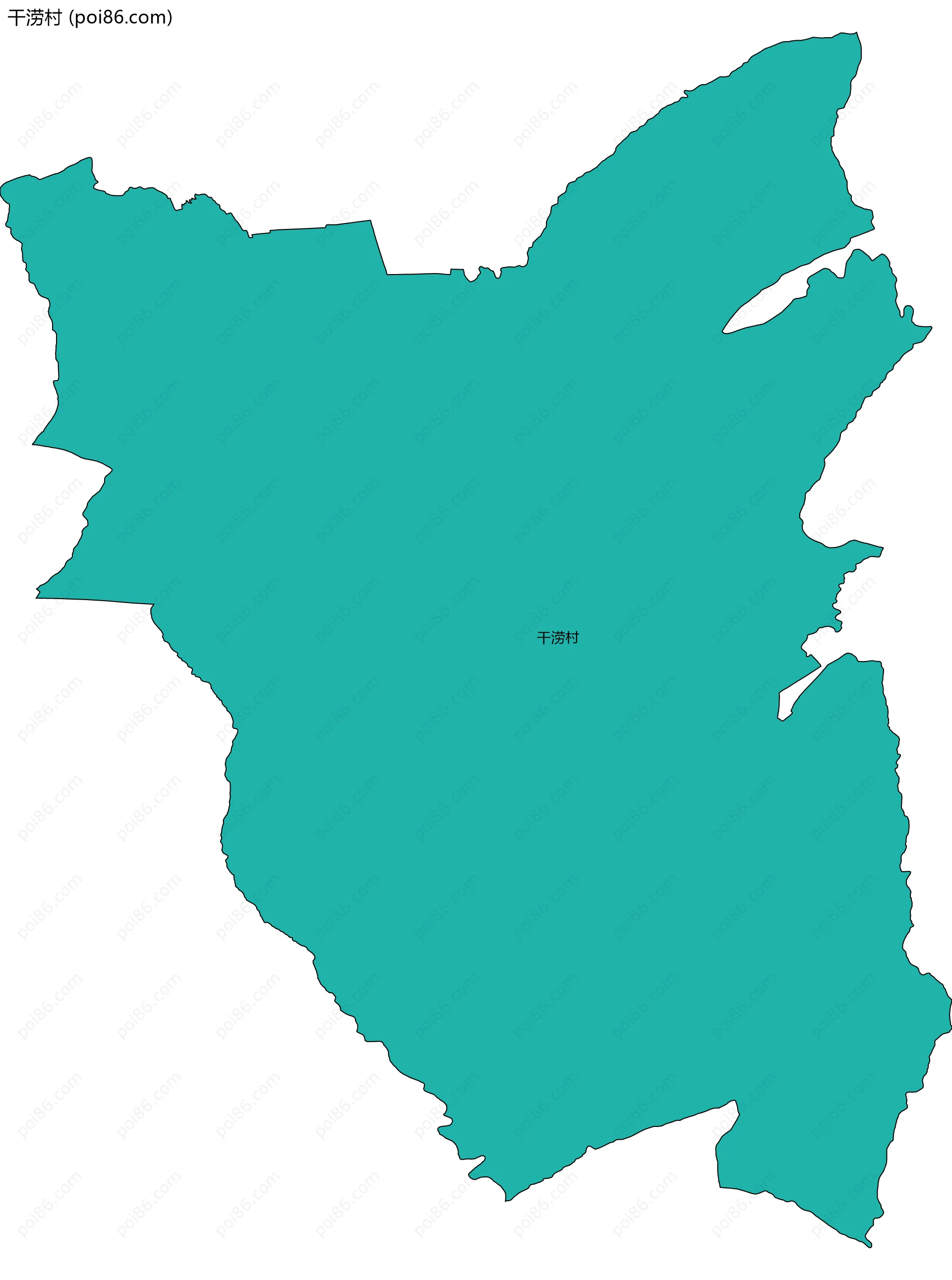 干涝村边界地图