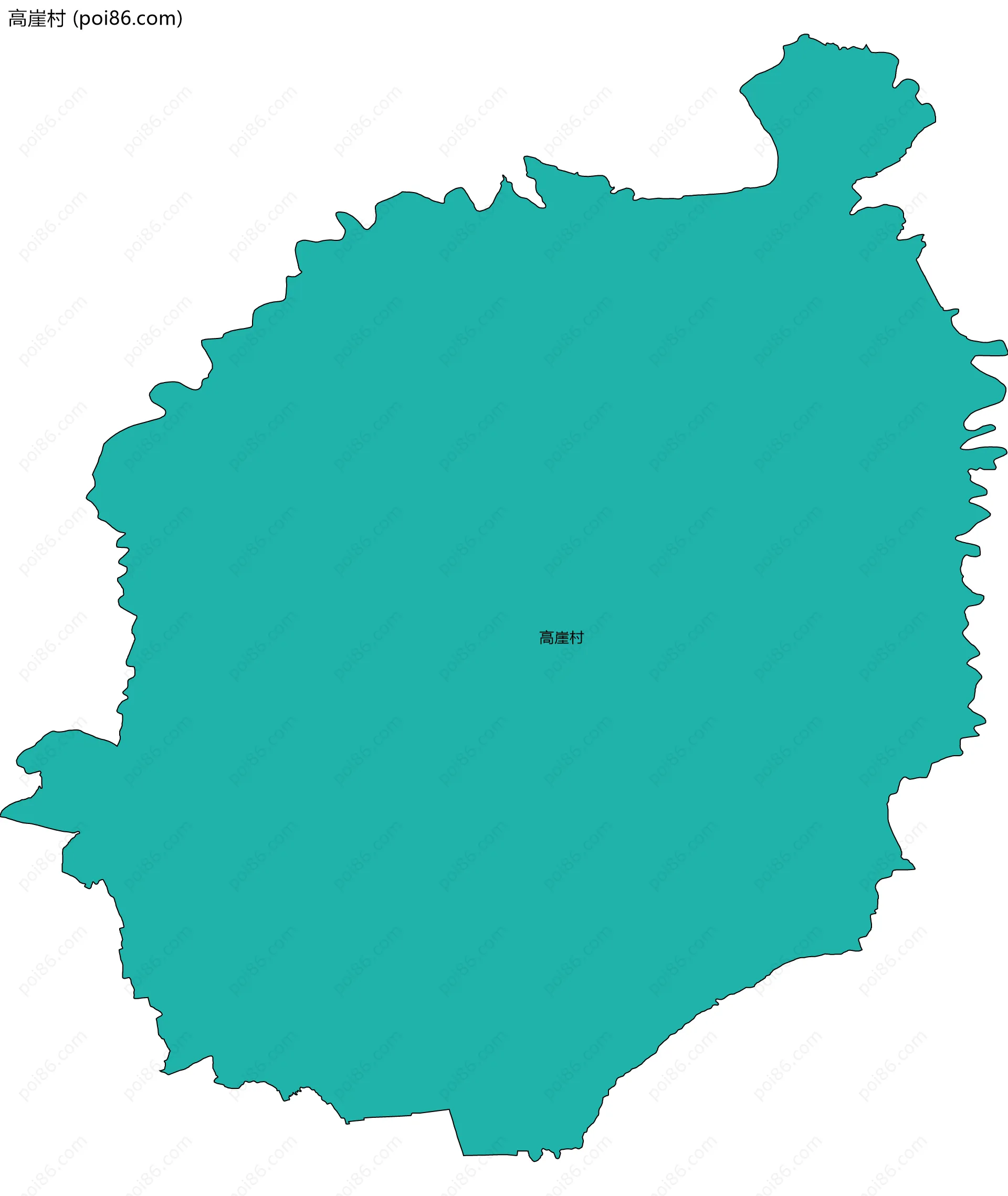 高崖村边界地图