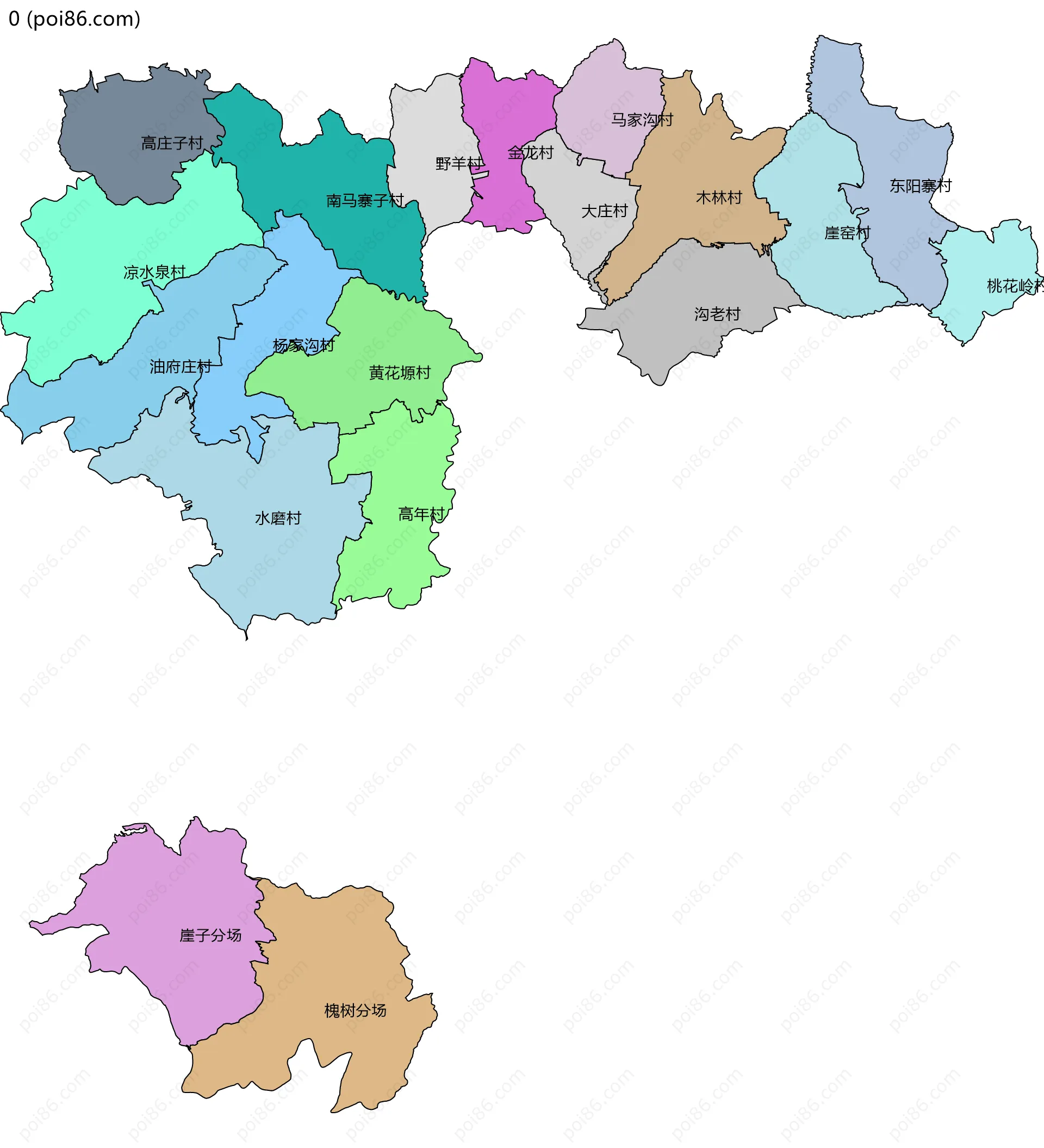 0边界地图(五级行政区划)