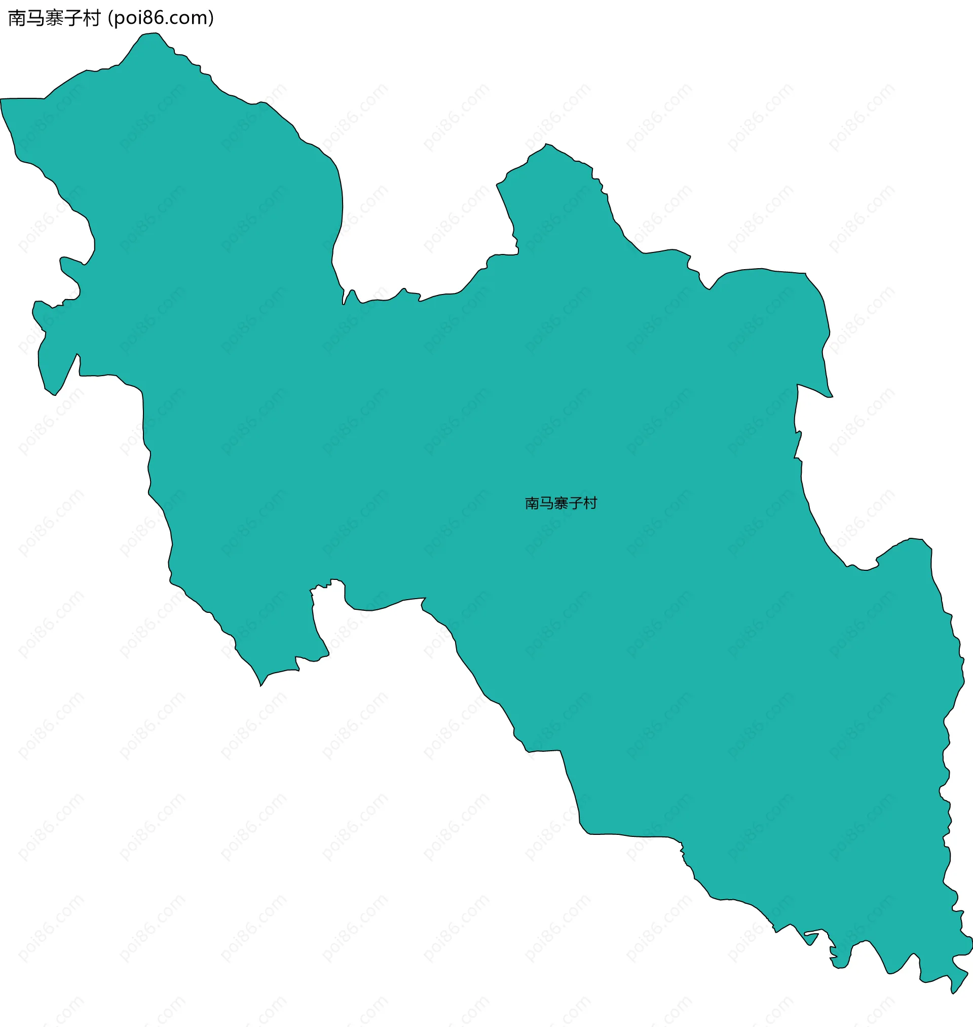 南马寨子村边界地图