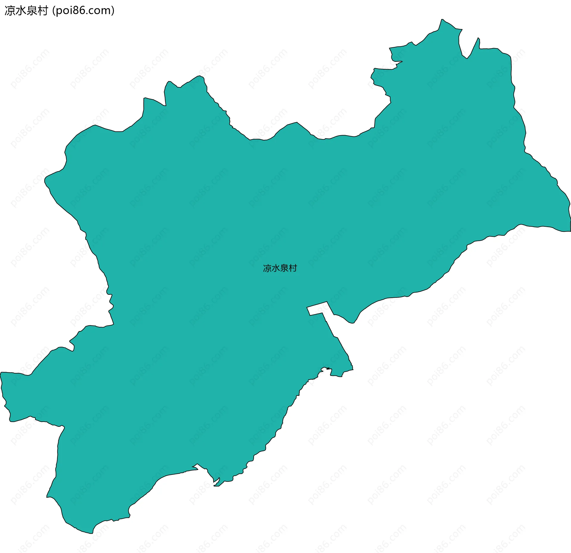 凉水泉村边界地图