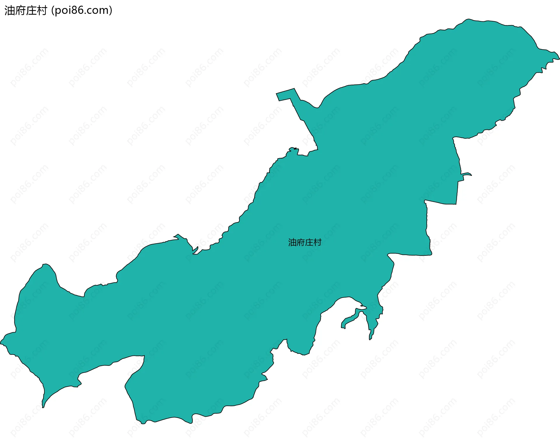 油府庄村边界地图