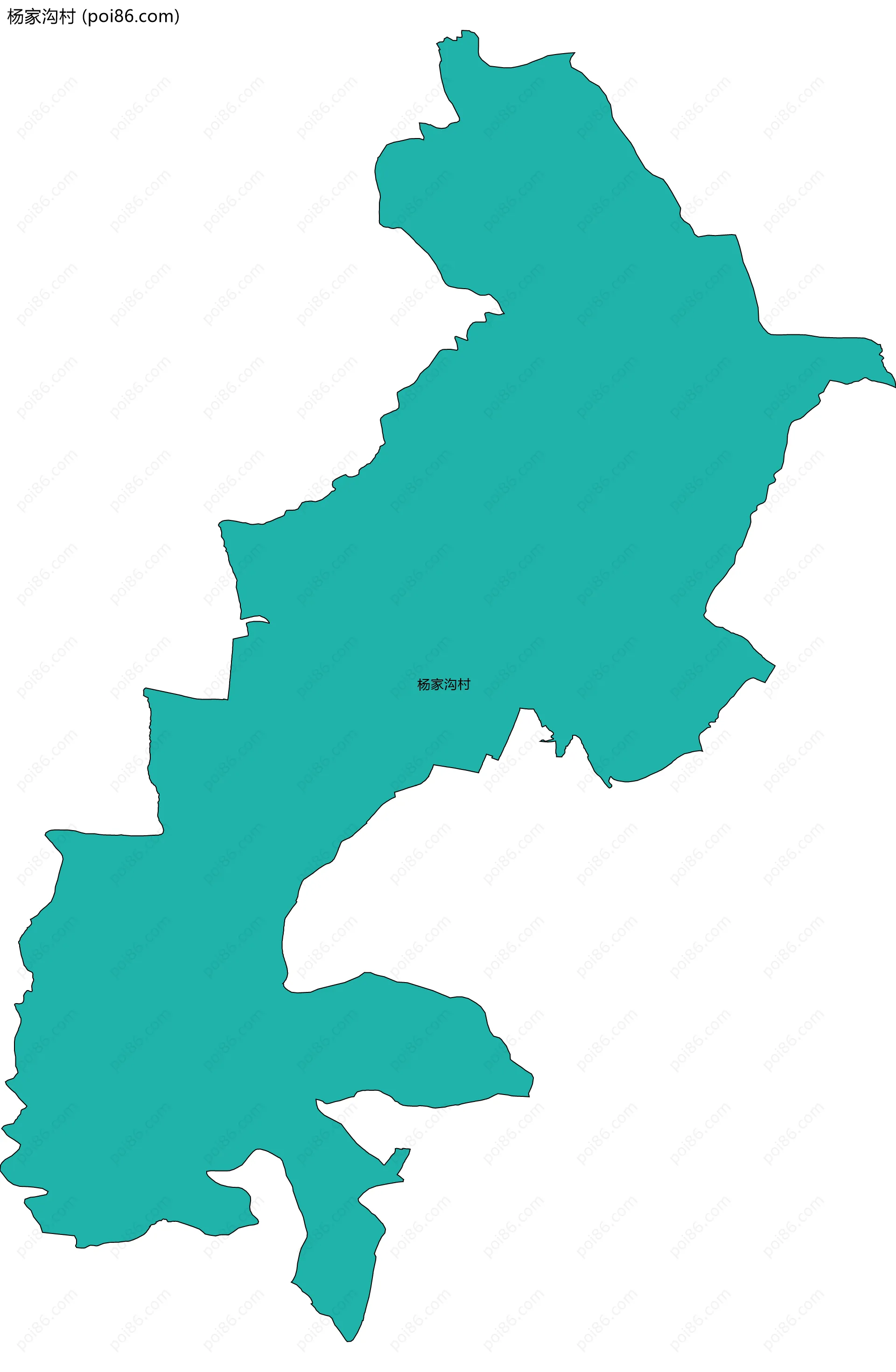 杨家沟村边界地图