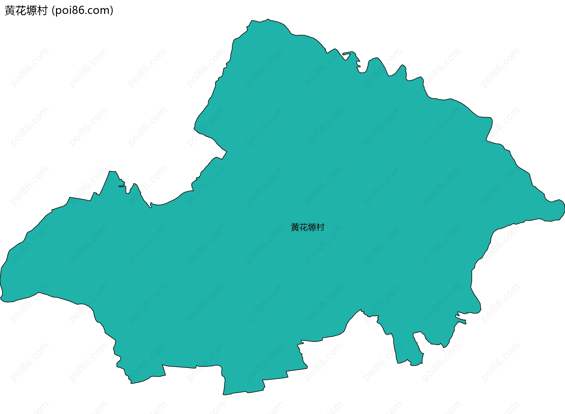 黄花塬村边界地图