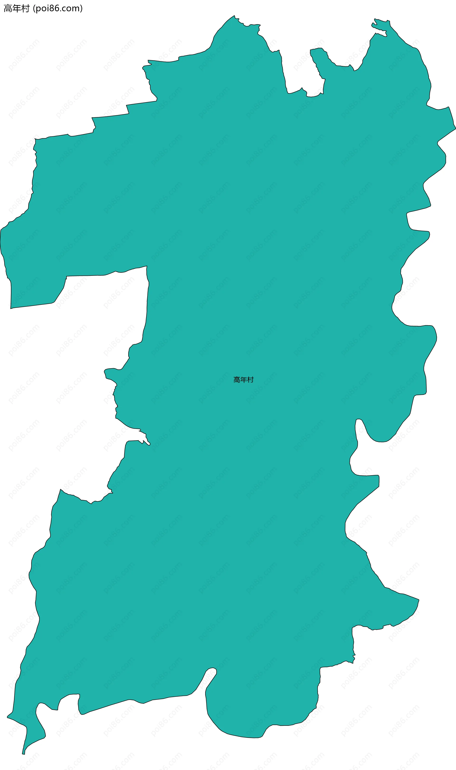 高年村边界地图