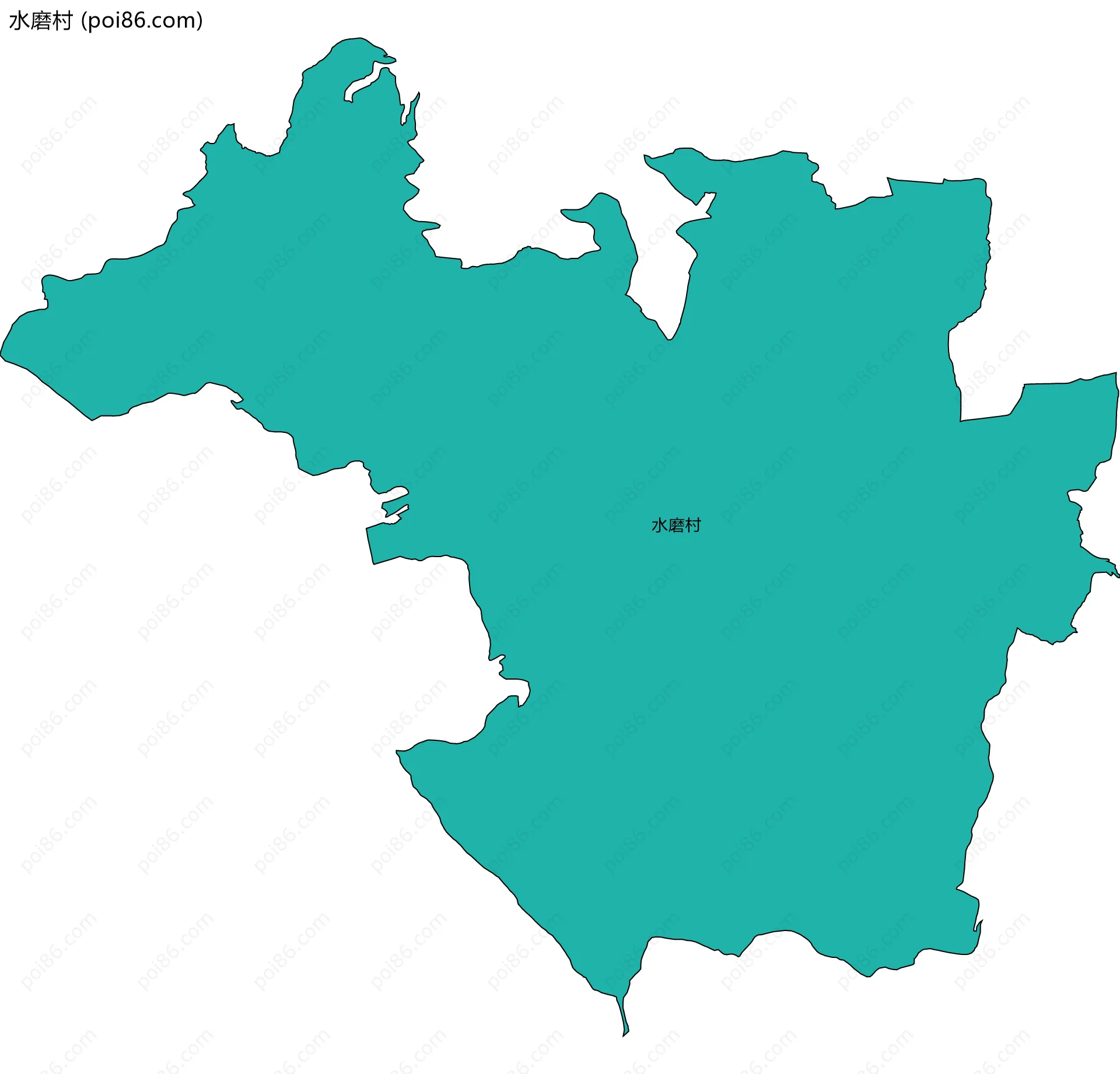 水磨村边界地图