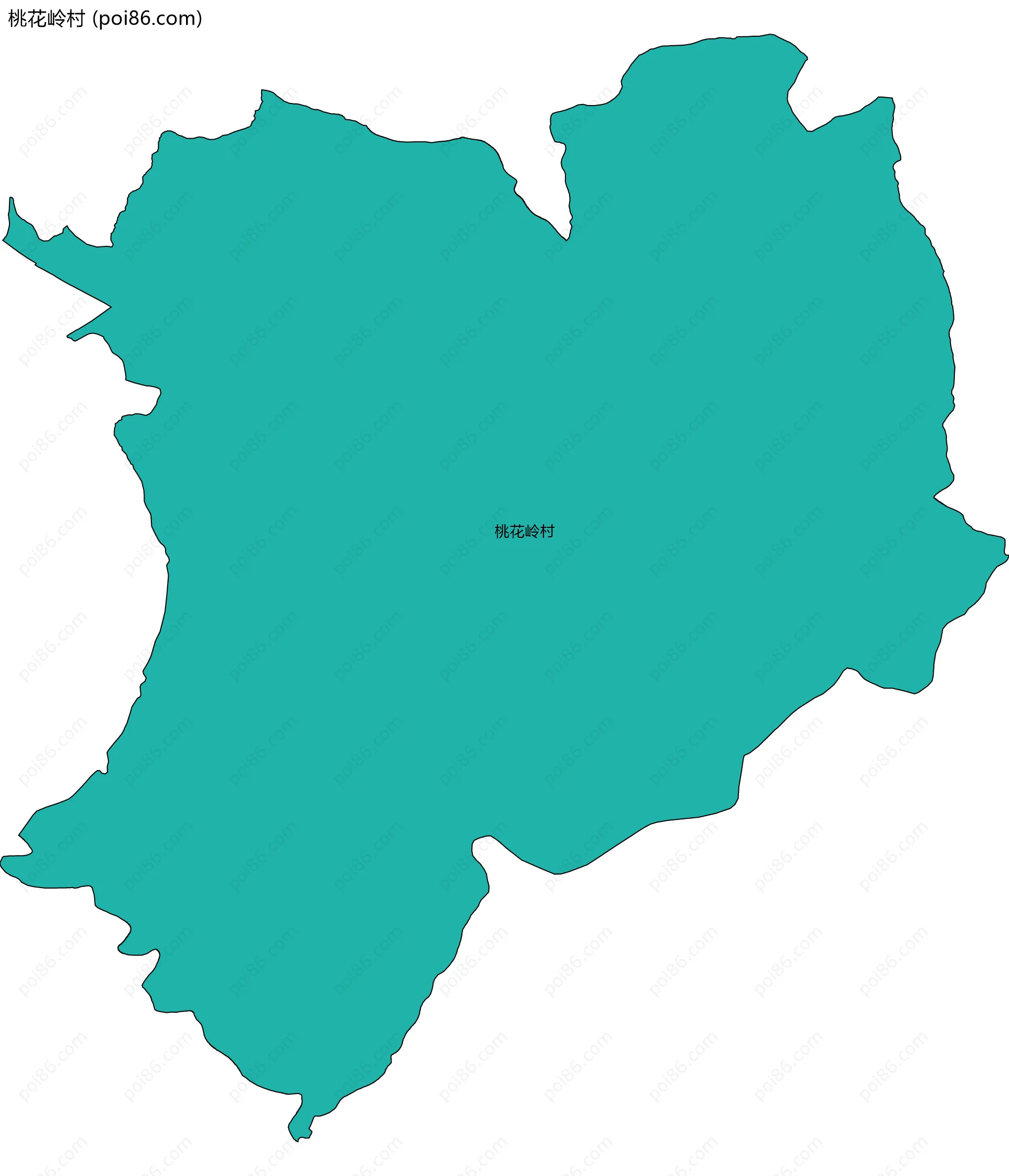 桃花岭村边界地图