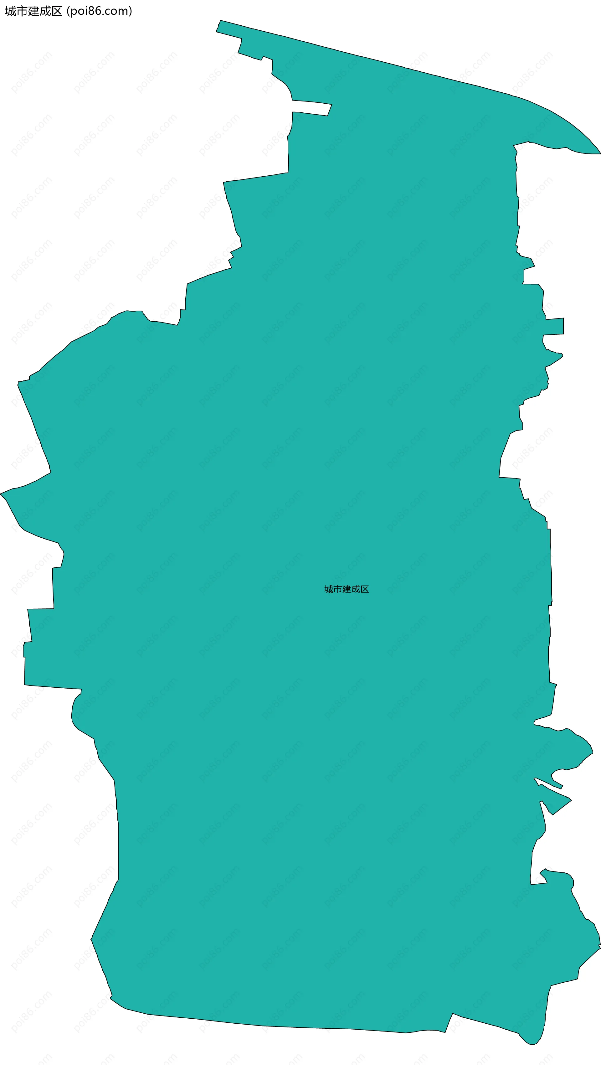 城市建成区边界地图