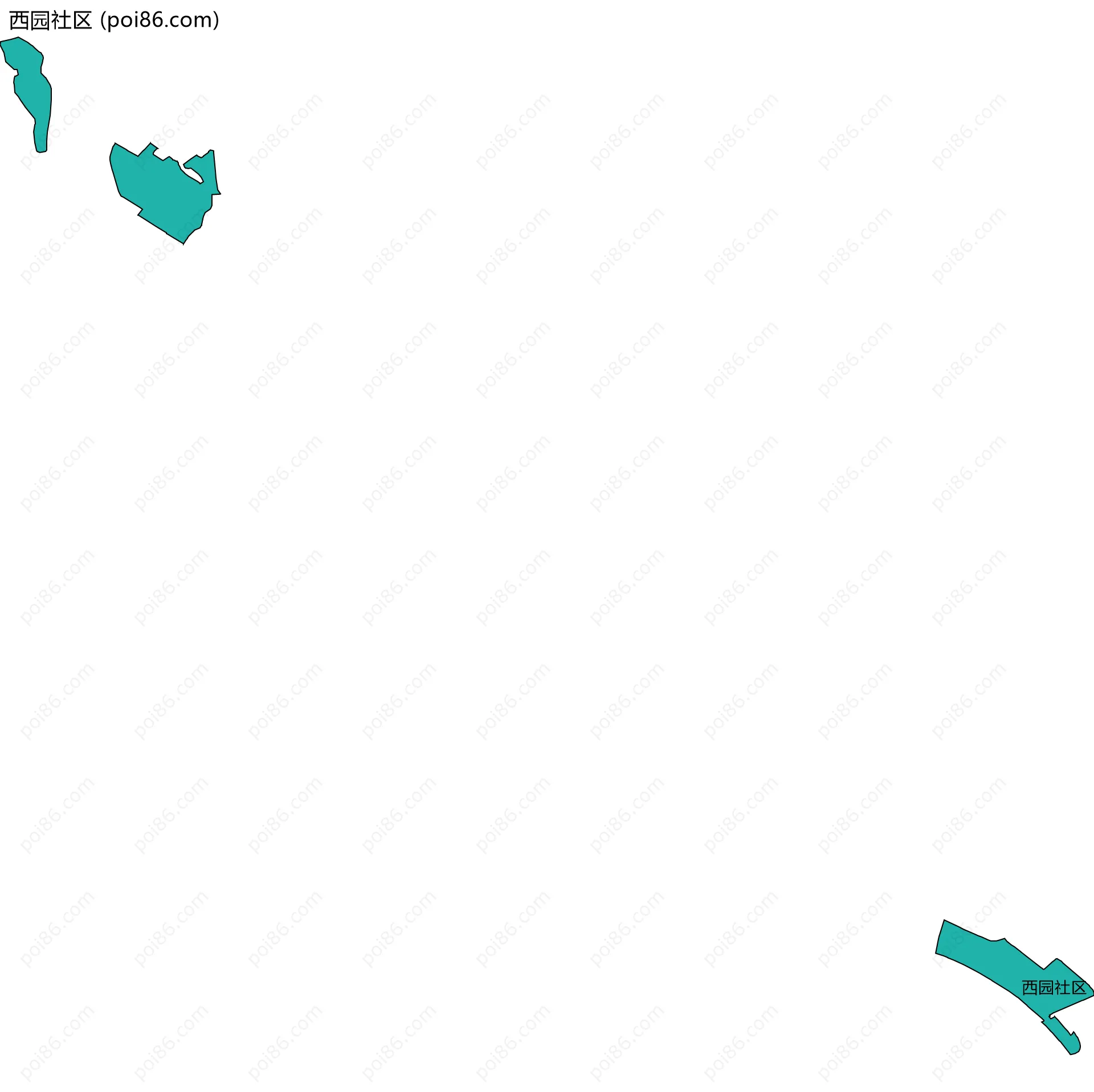 西园社区边界地图