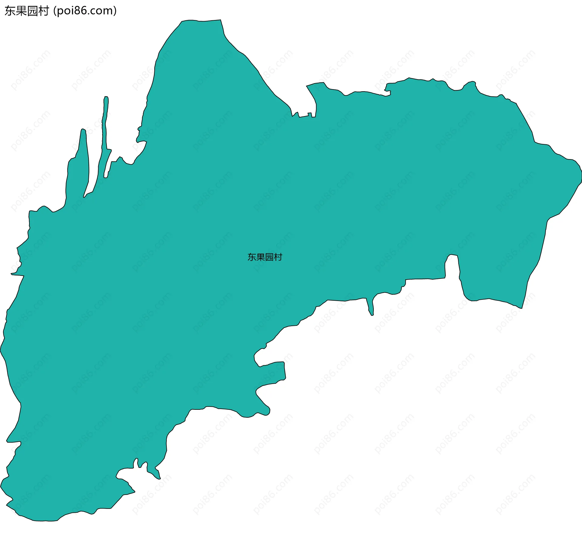 东果园村边界地图