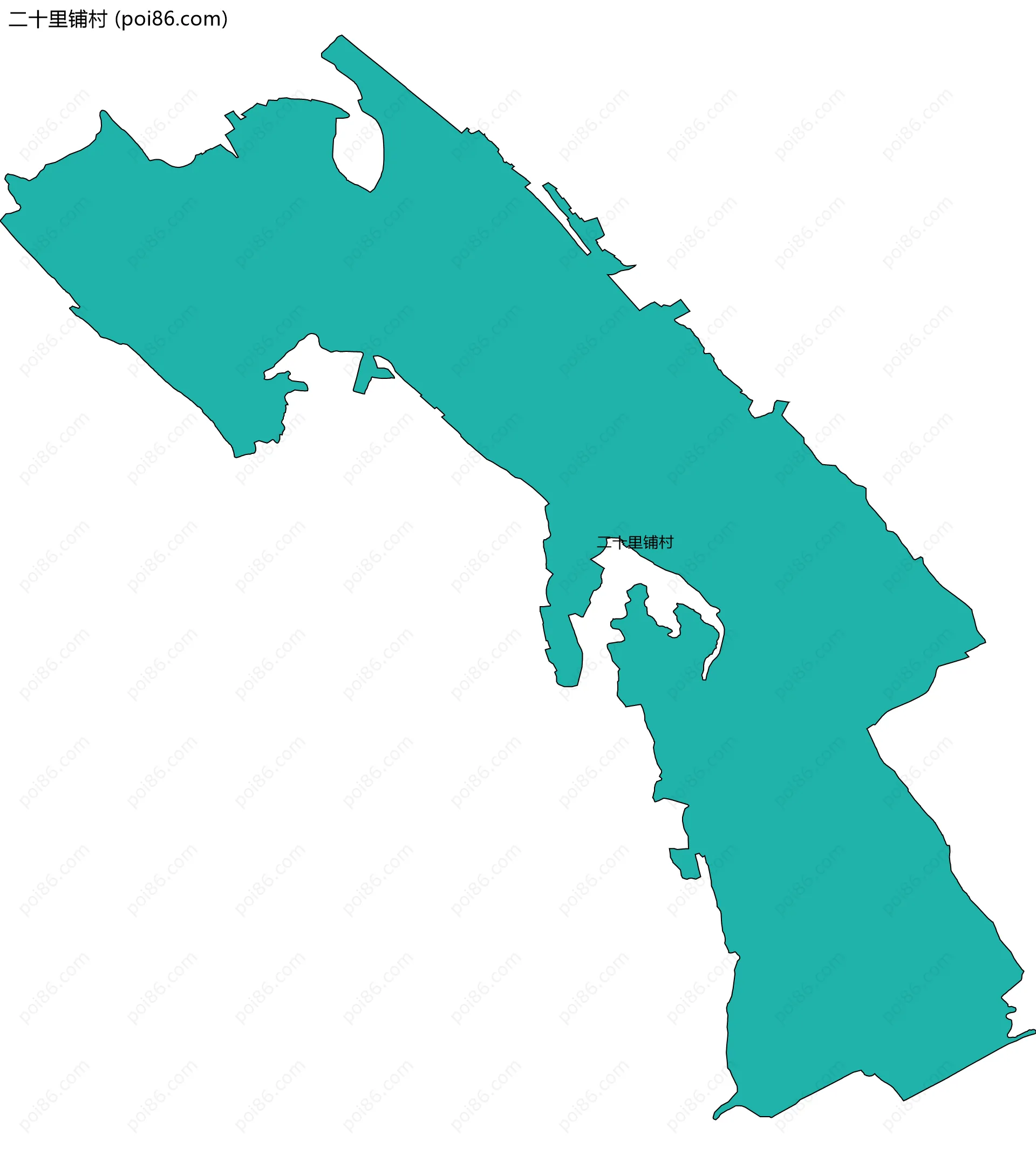 二十里铺村边界地图