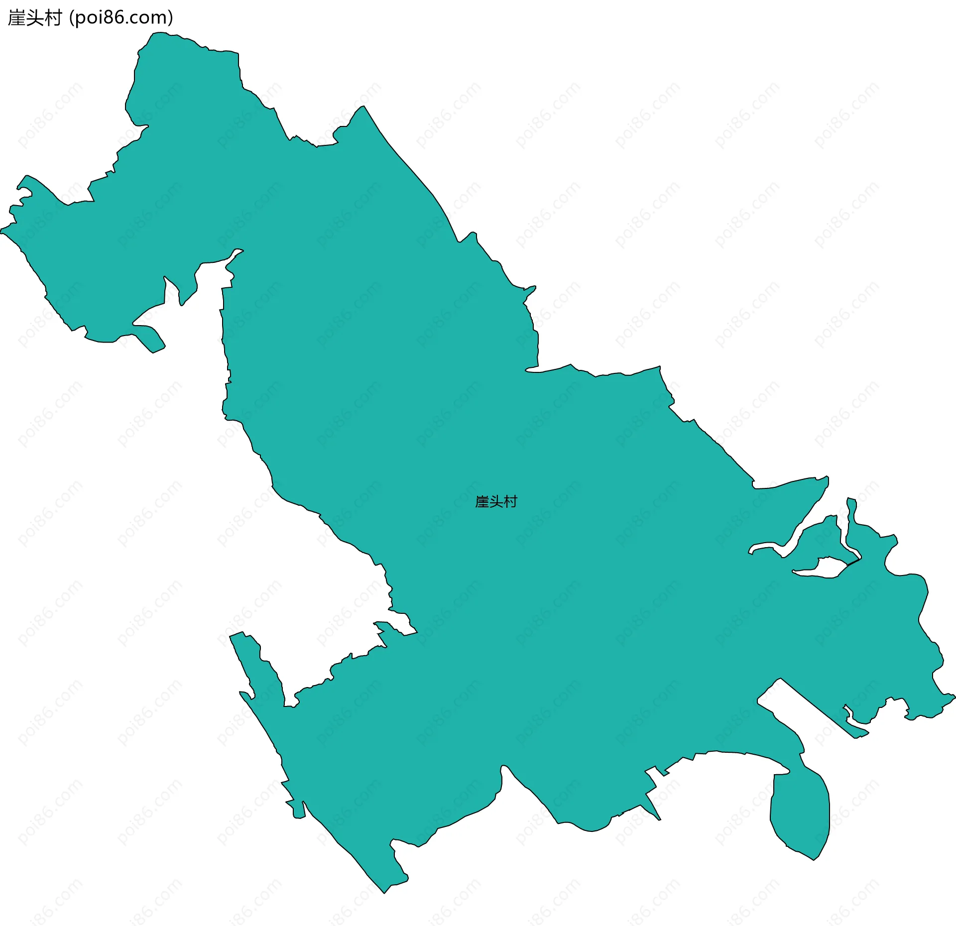 崖头村边界地图