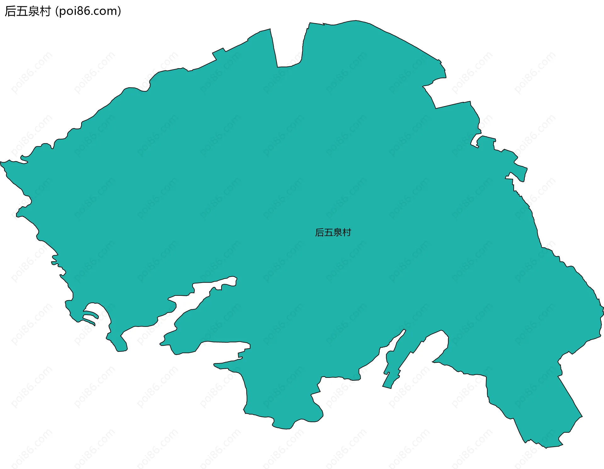 后五泉村边界地图