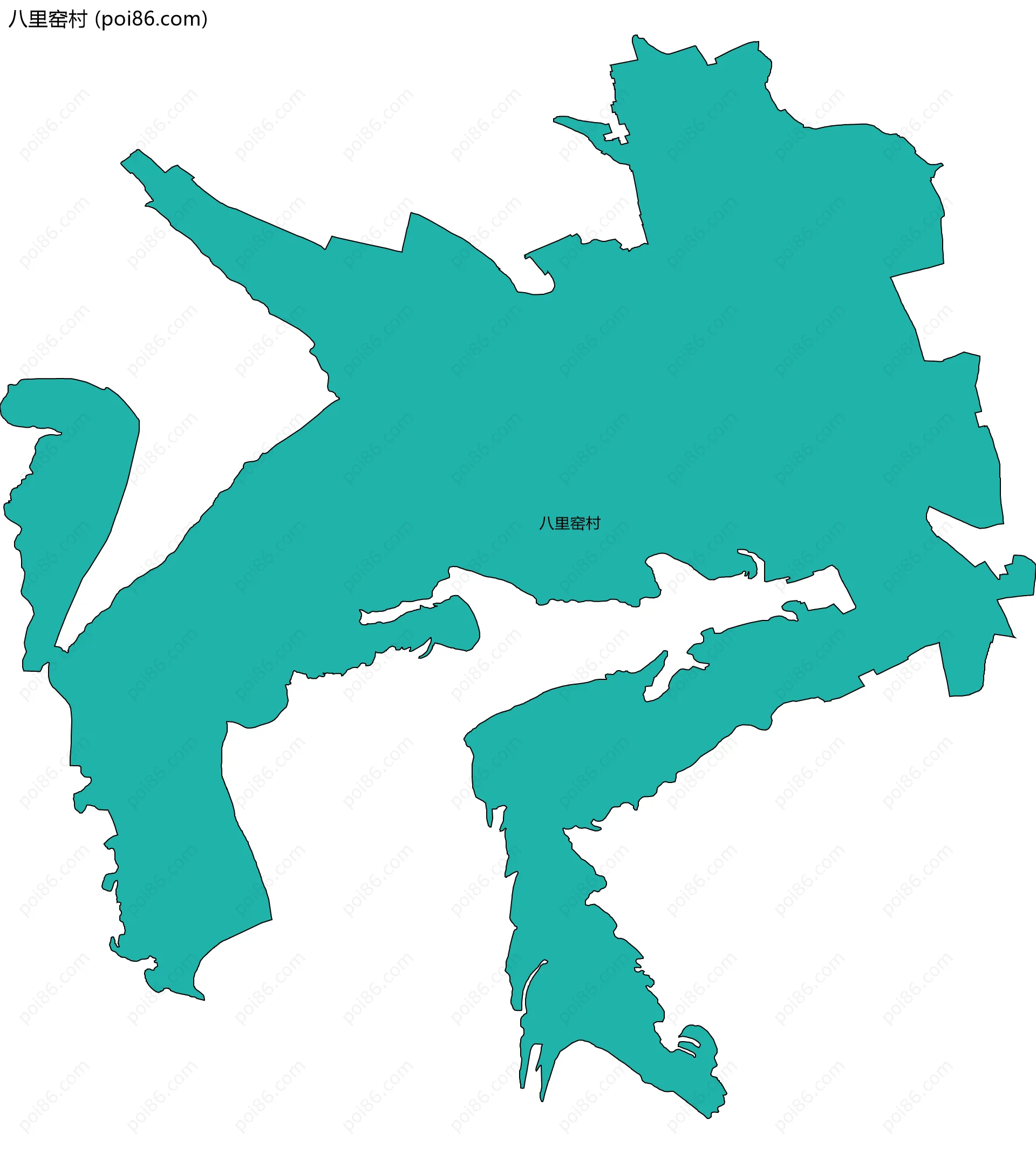 八里窑村边界地图