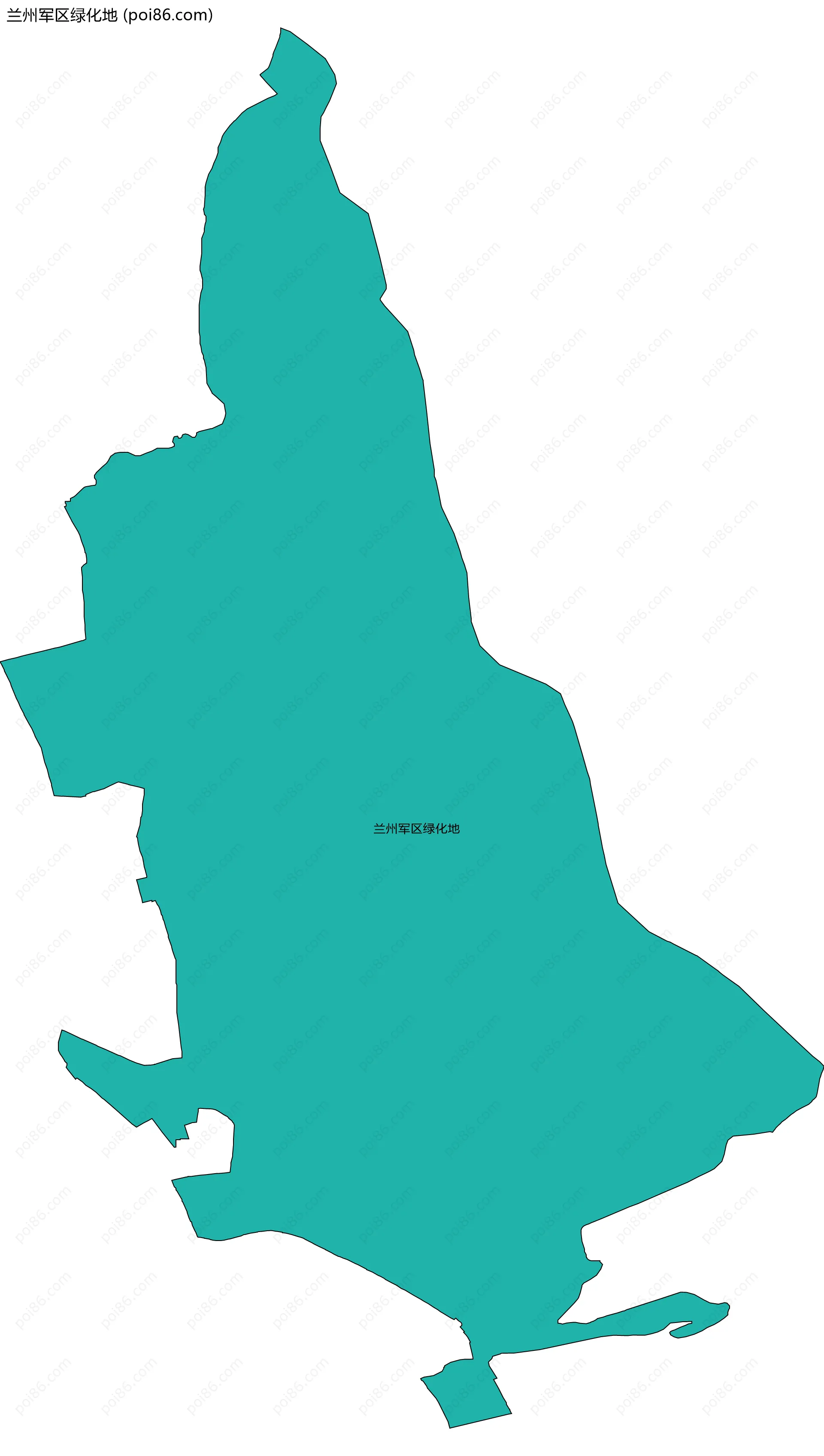 兰州军区绿化地边界地图