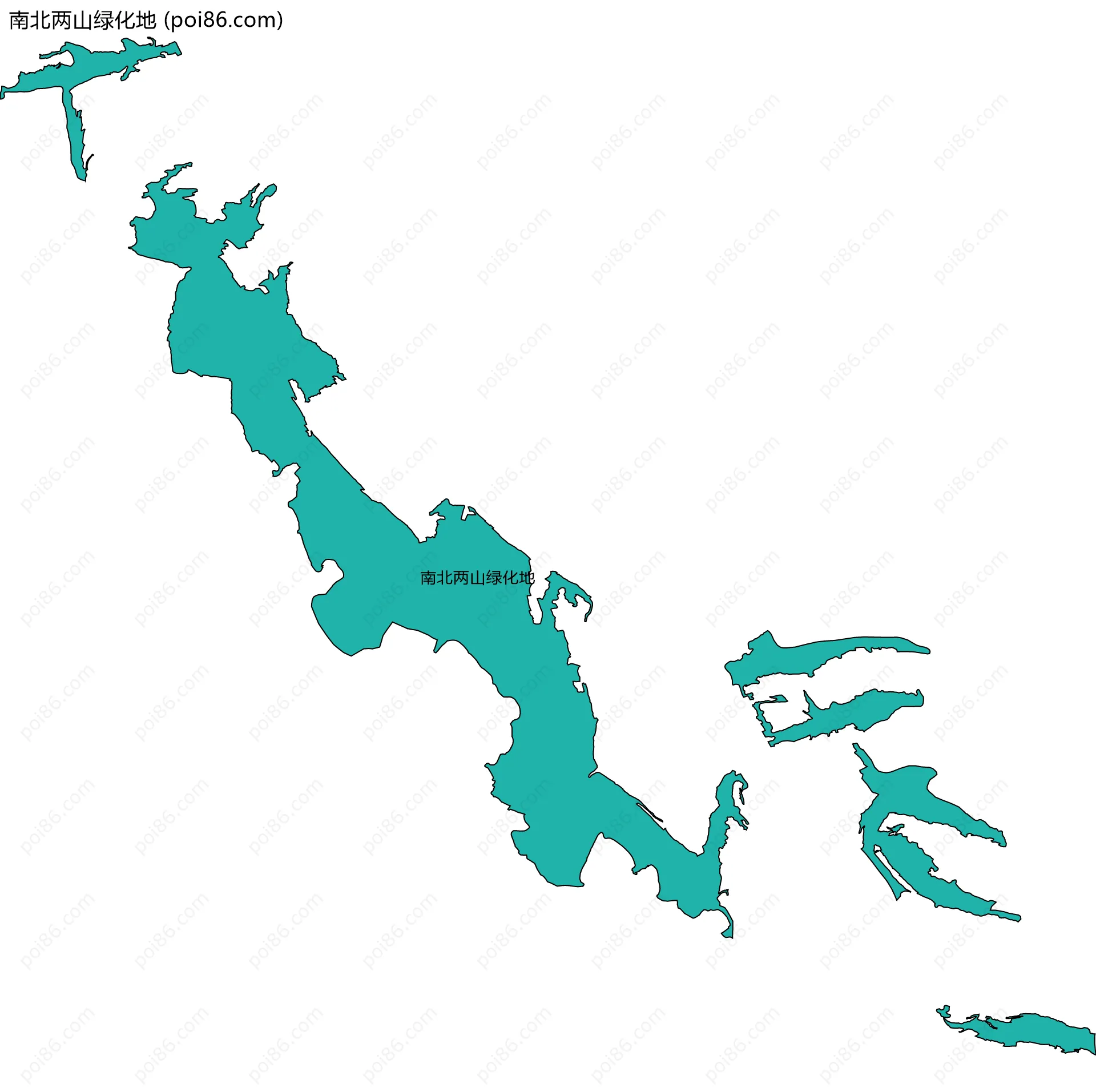 南北两山绿化地边界地图