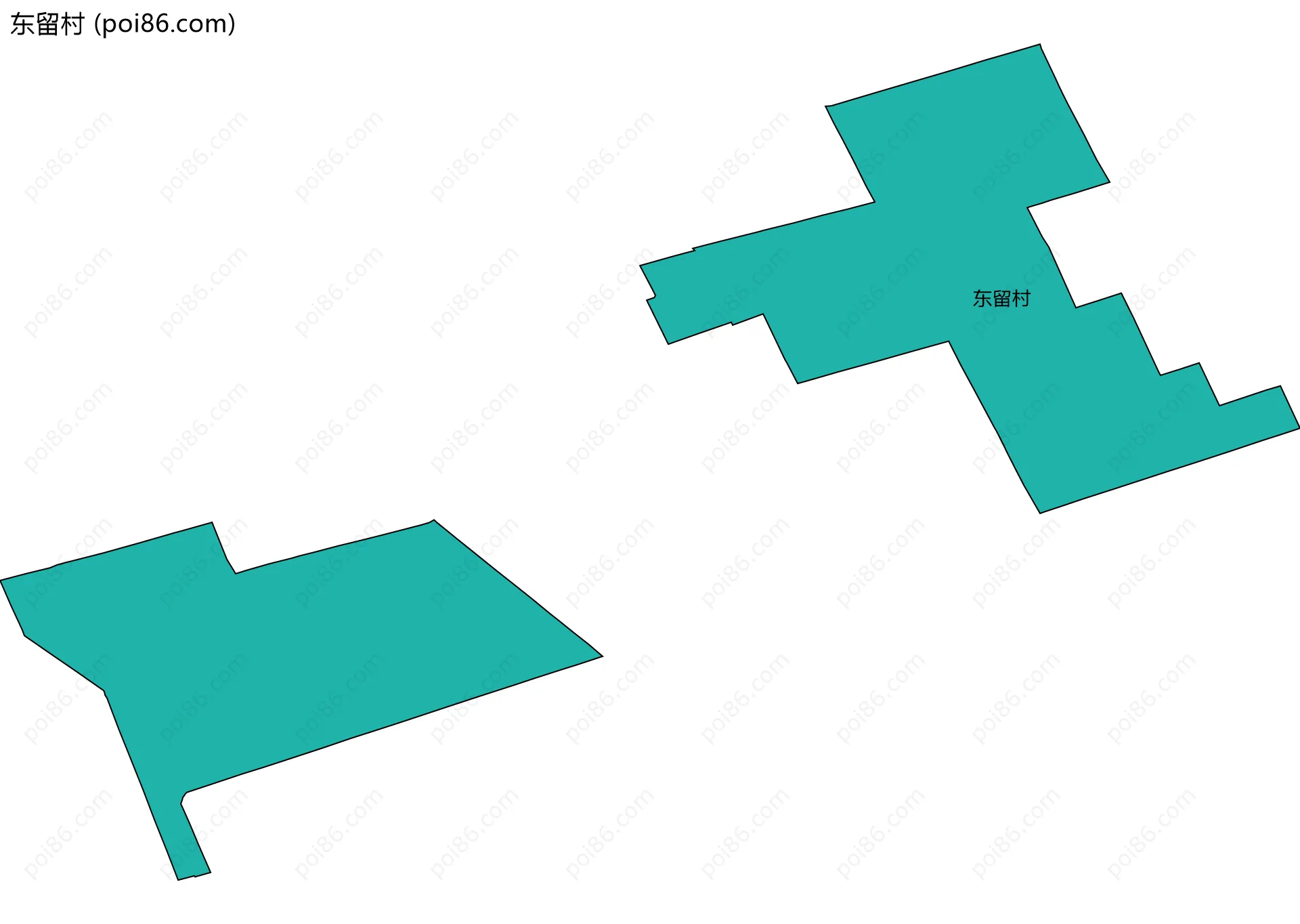 东留村边界地图