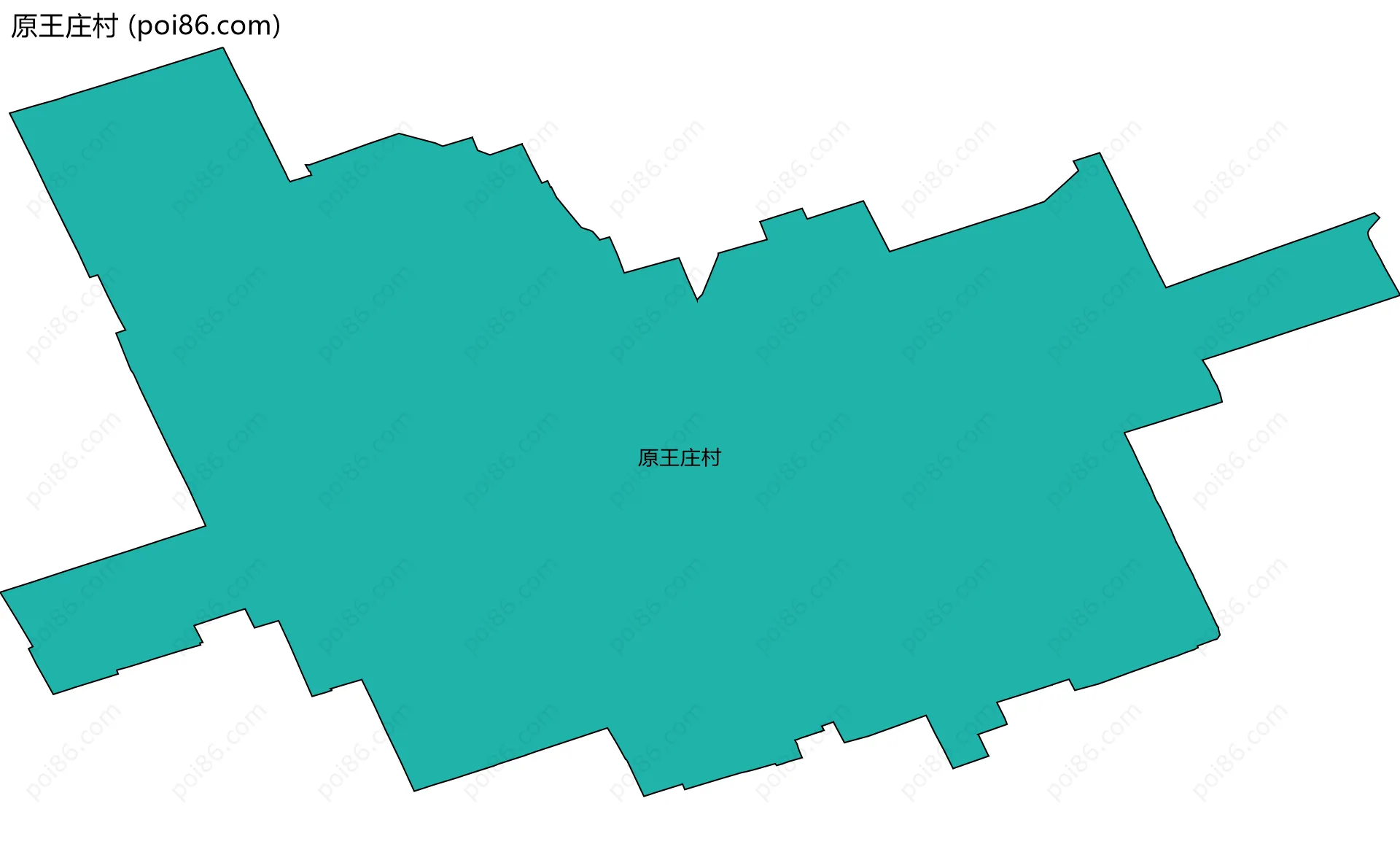 原王庄村边界地图