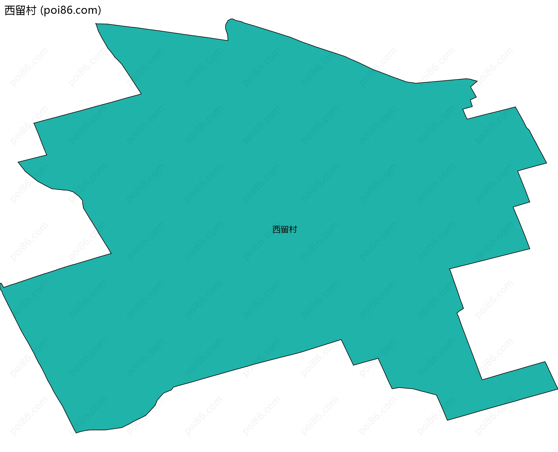 西留村边界地图