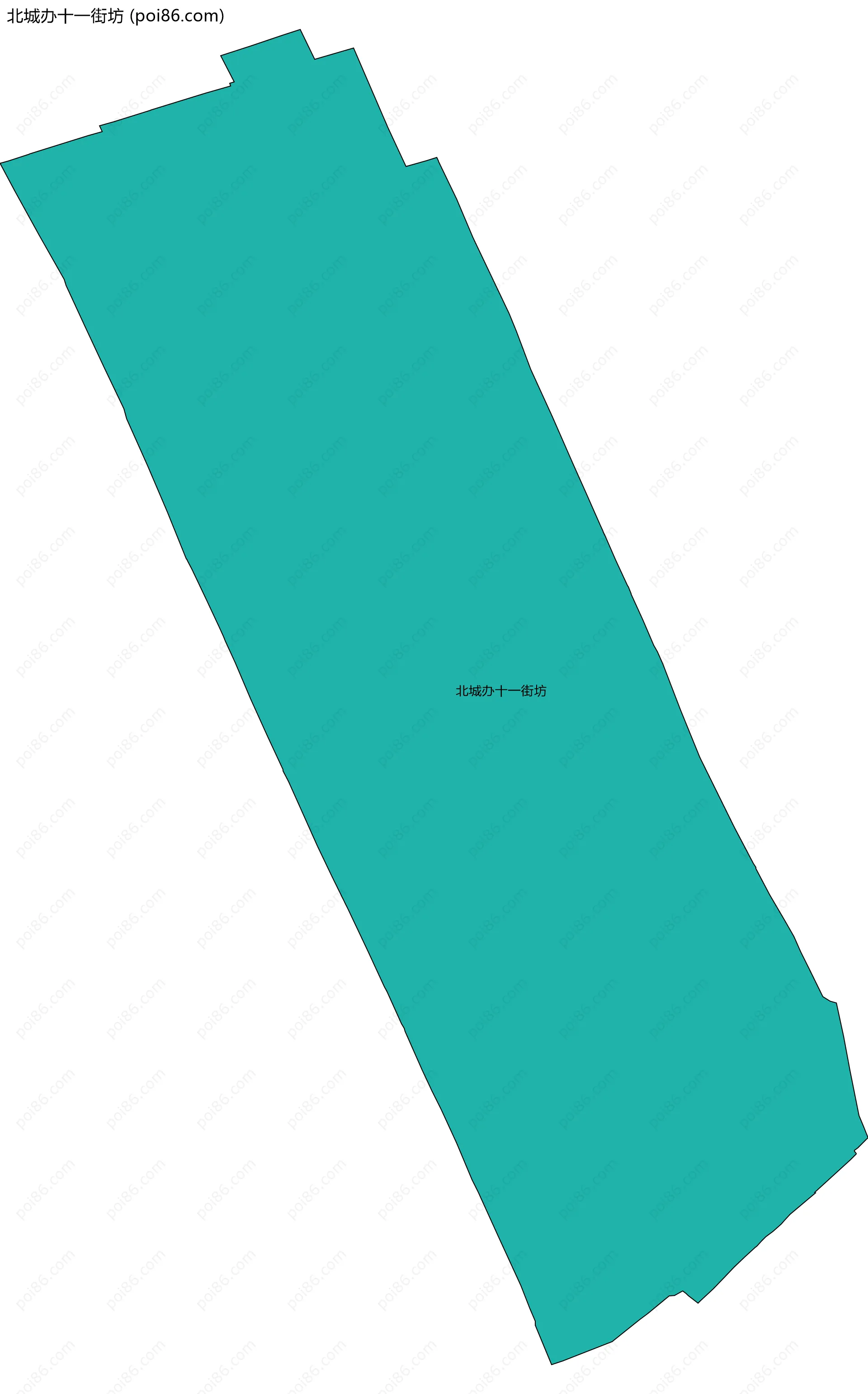 北城办十一街坊边界地图