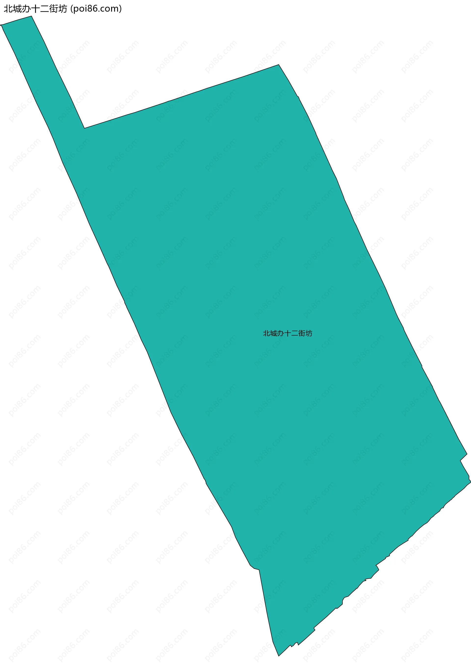 北城办十二街坊边界地图