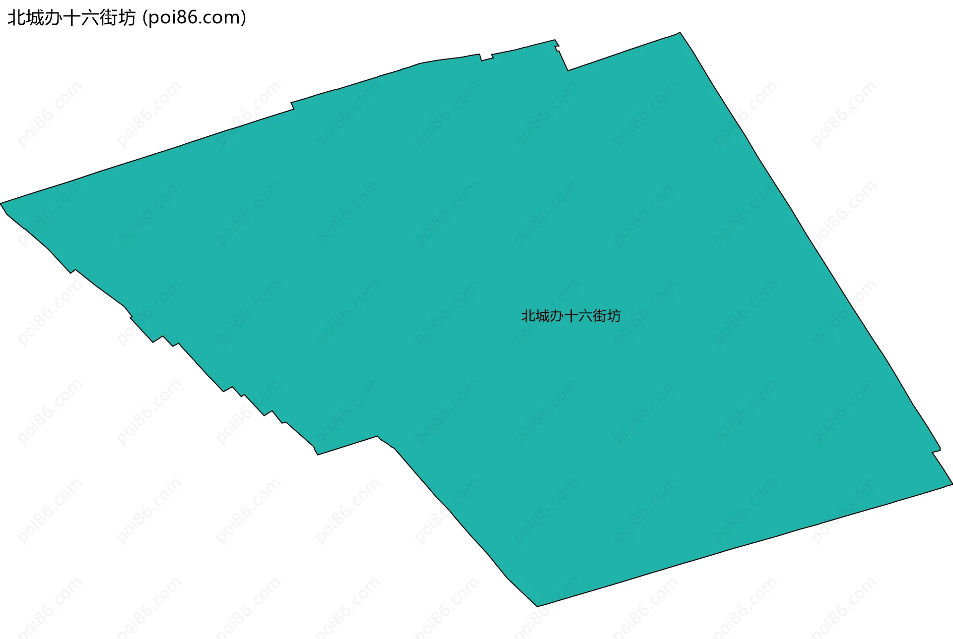 北城办十六街坊边界地图