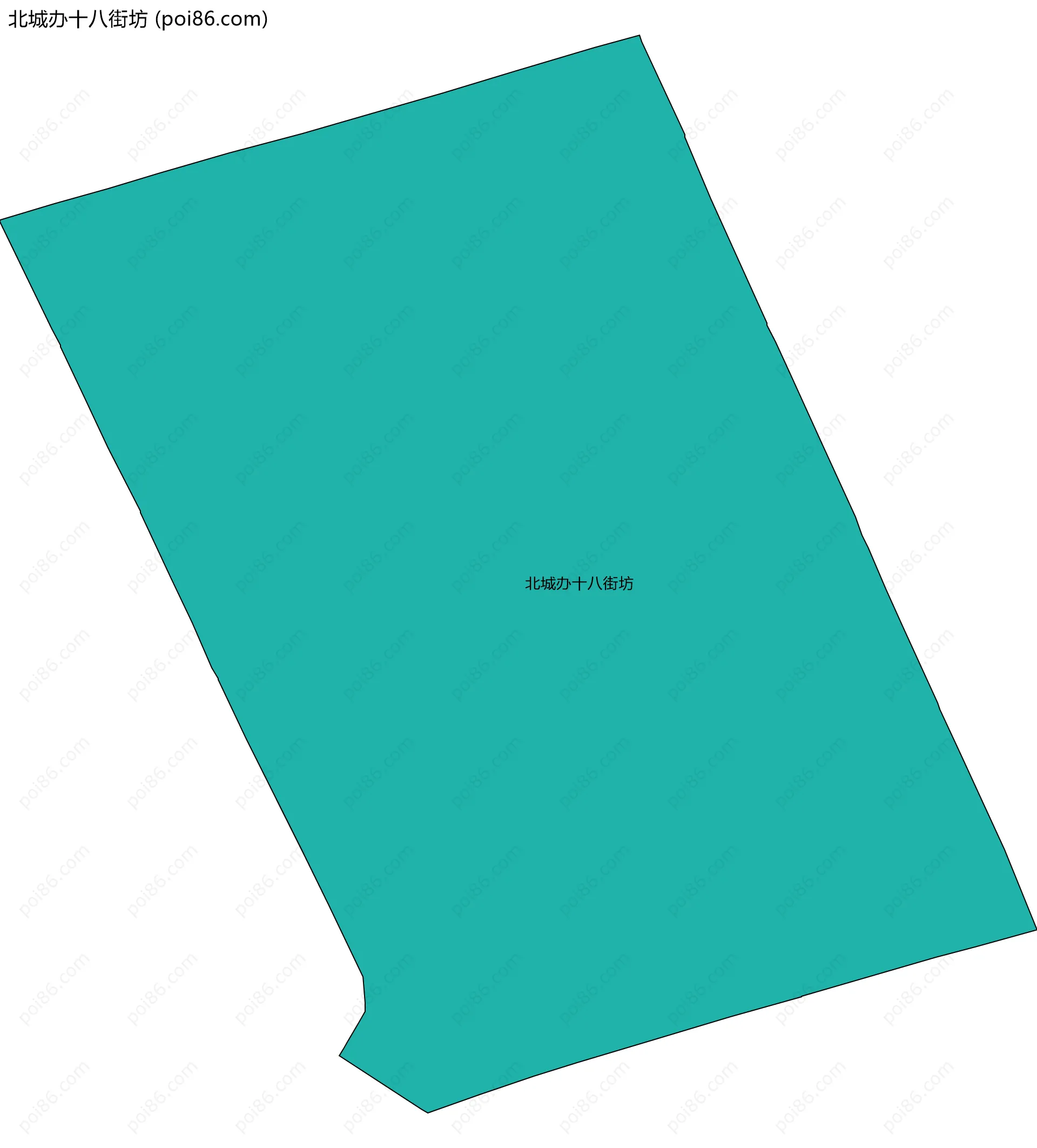 北城办十八街坊边界地图