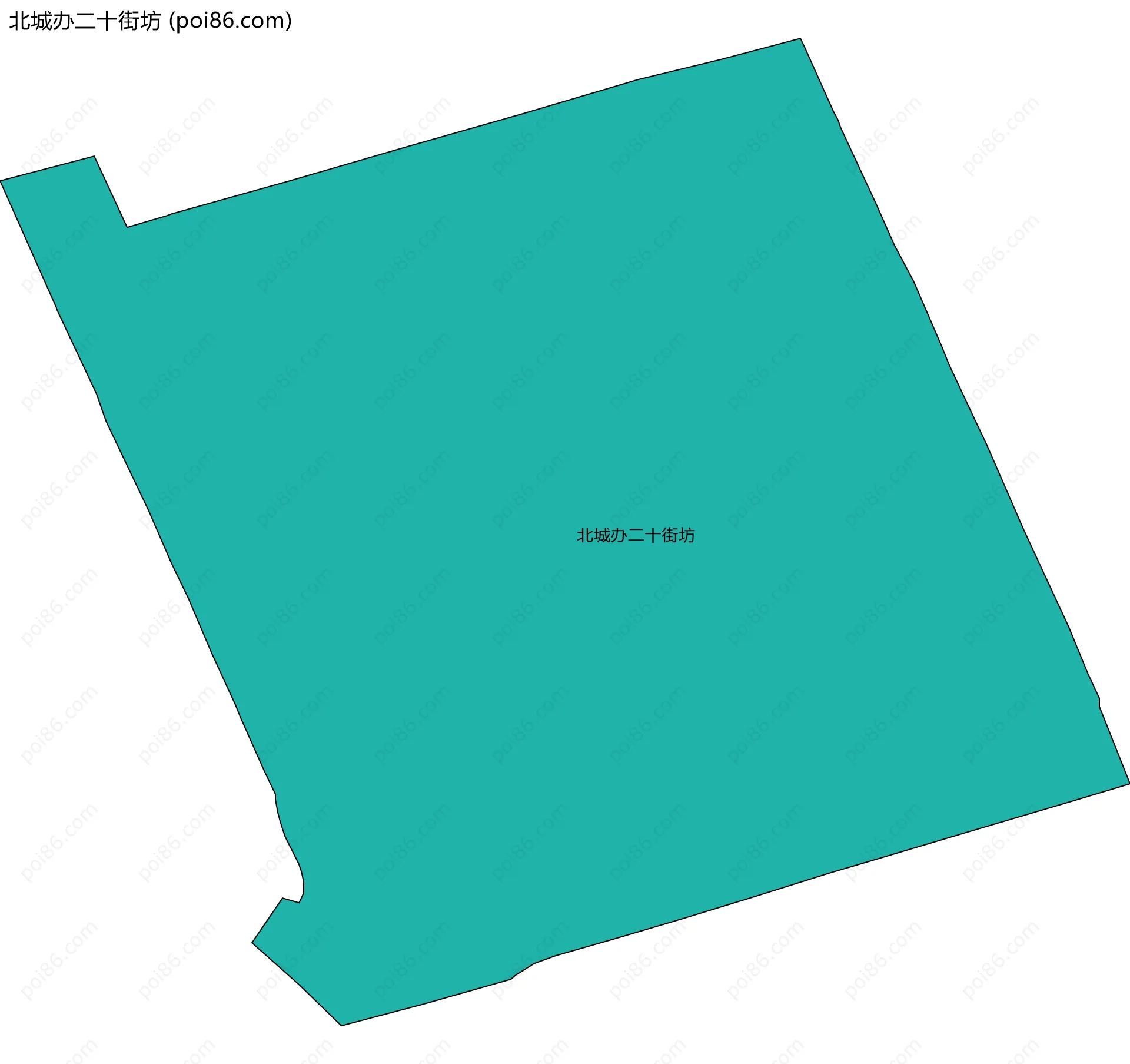 北城办二十街坊边界地图