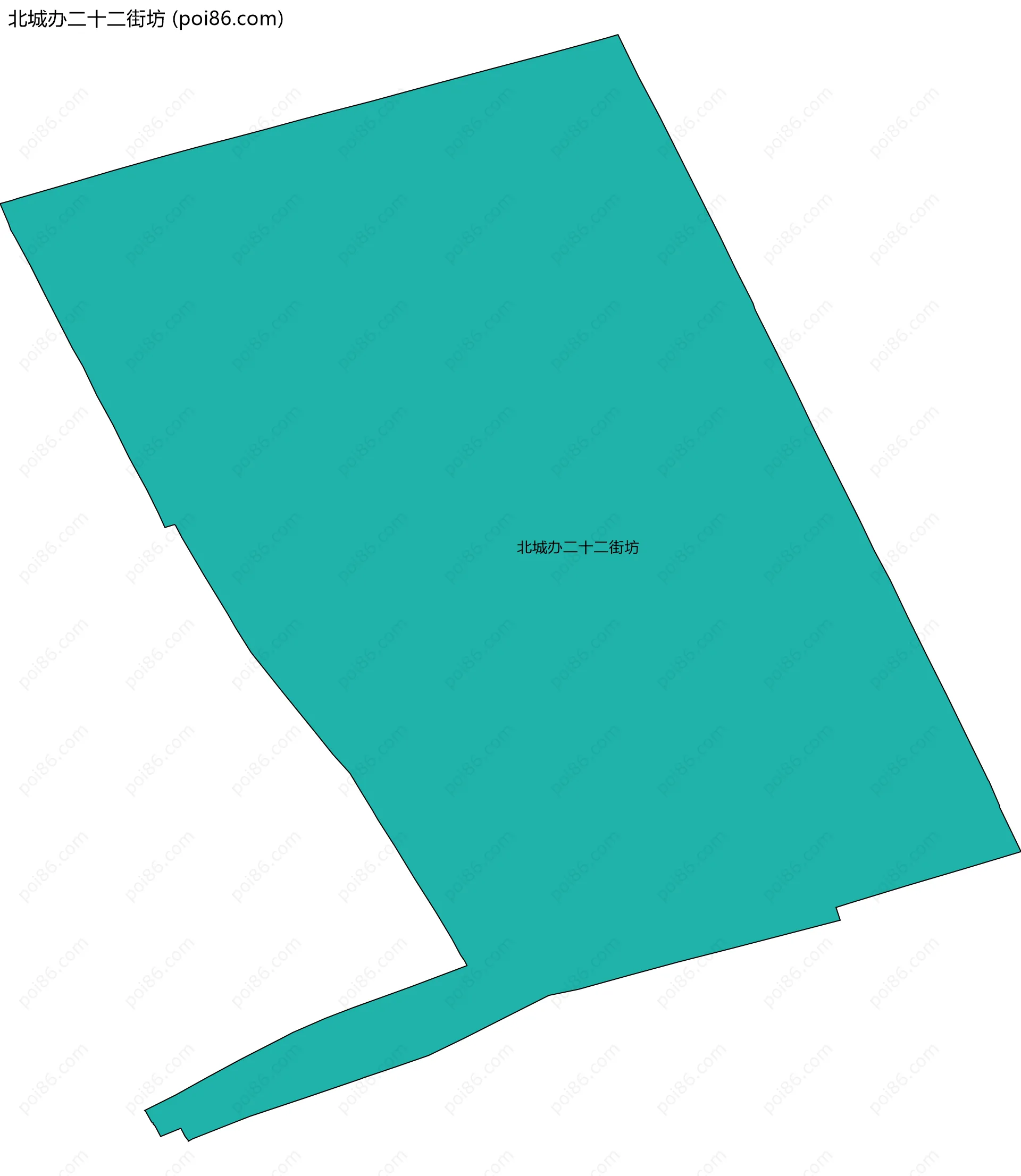 北城办二十二街坊边界地图