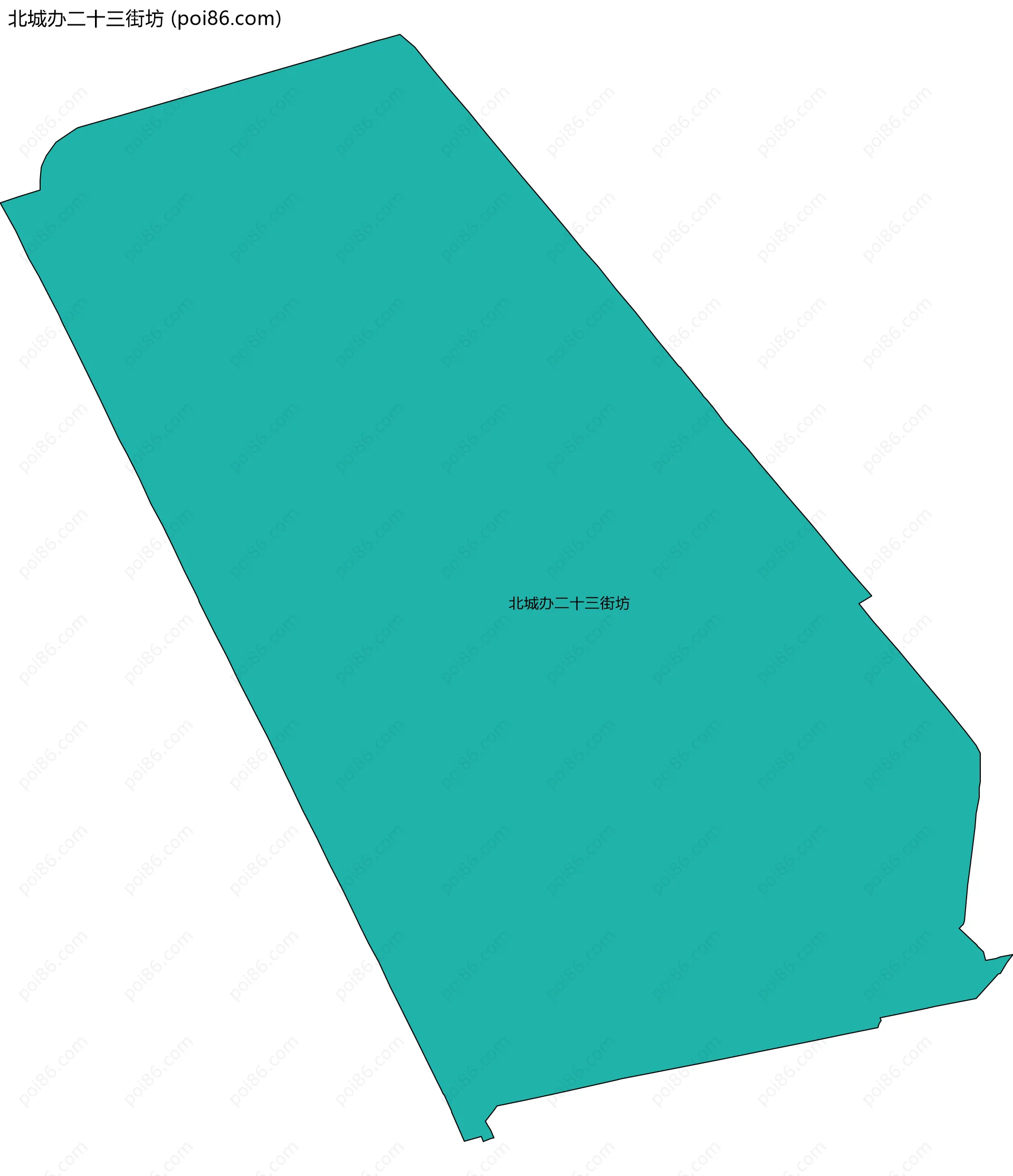 北城办二十三街坊边界地图