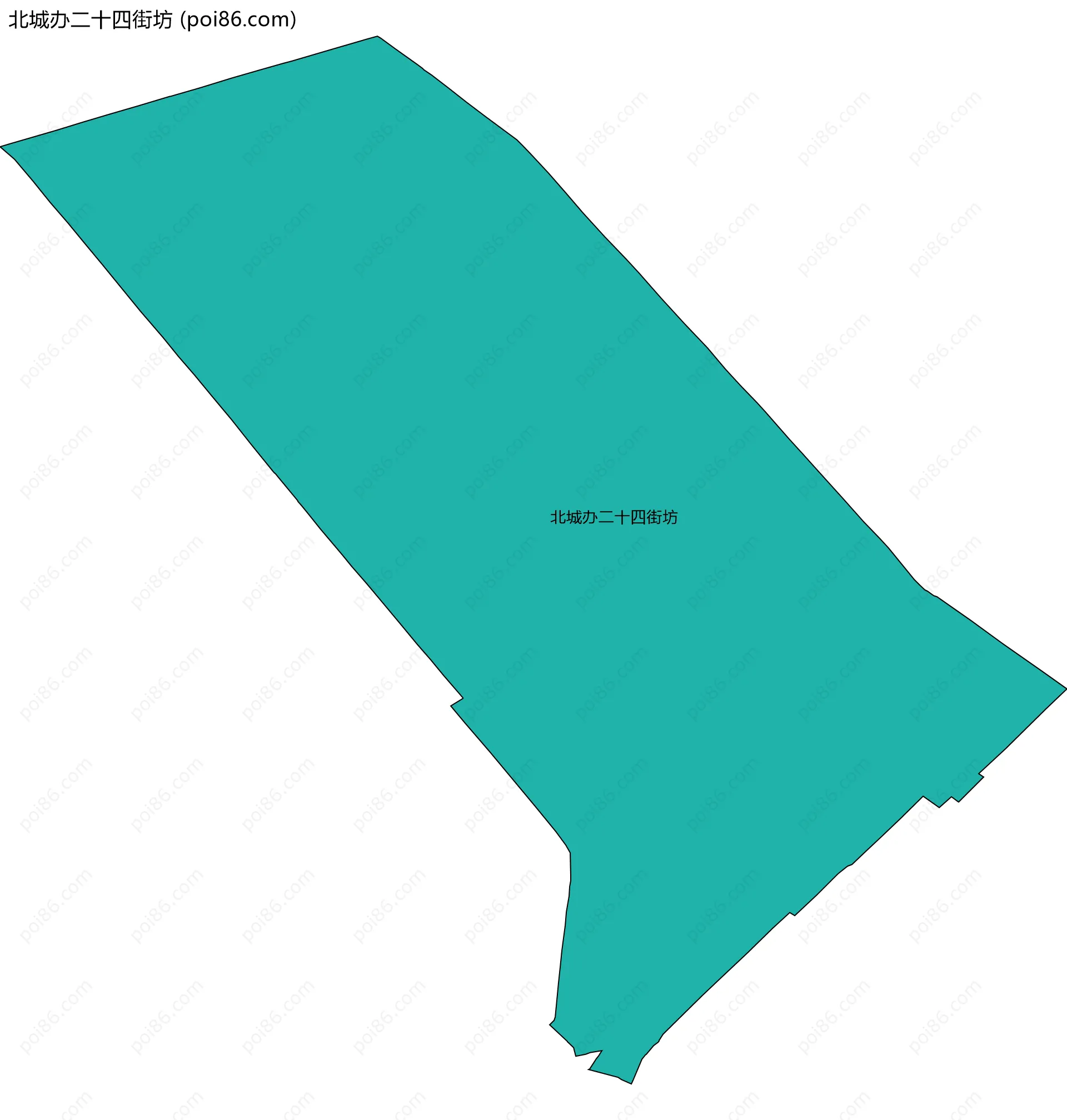 北城办二十四街坊边界地图