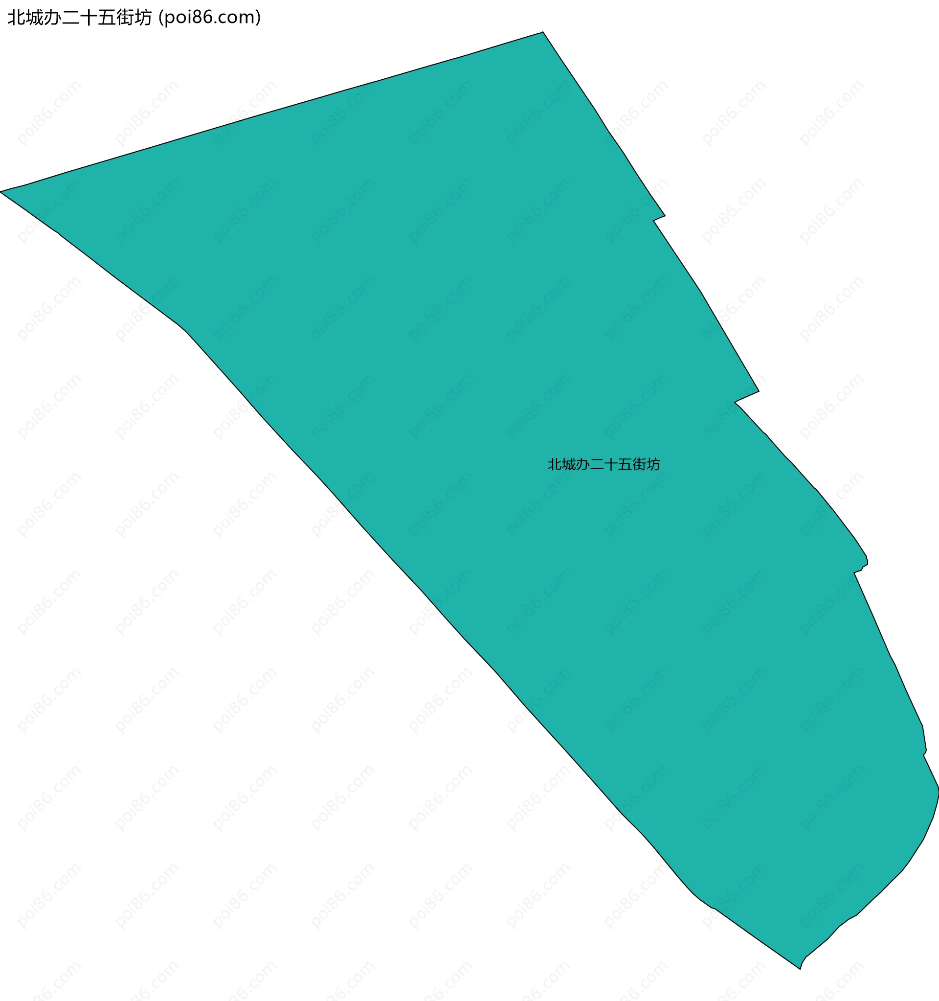 北城办二十五街坊边界地图