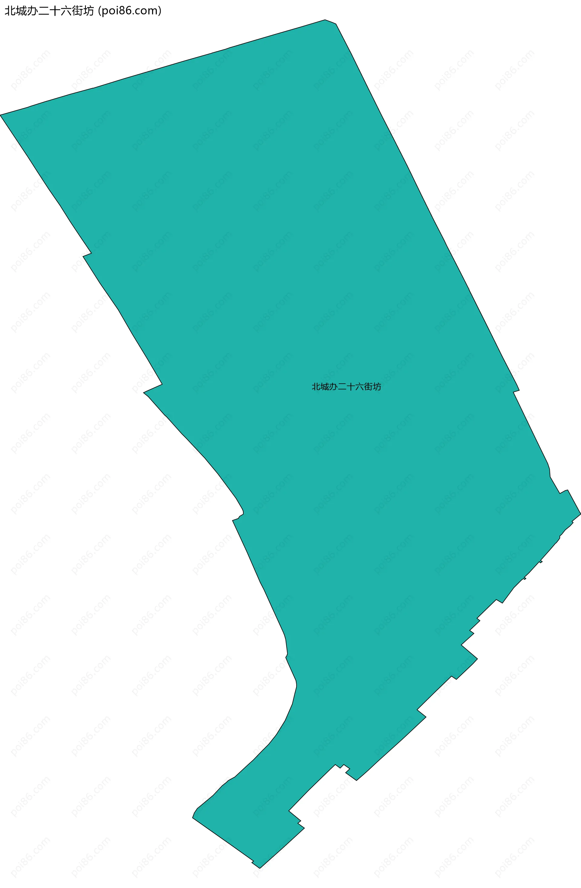 北城办二十六街坊边界地图