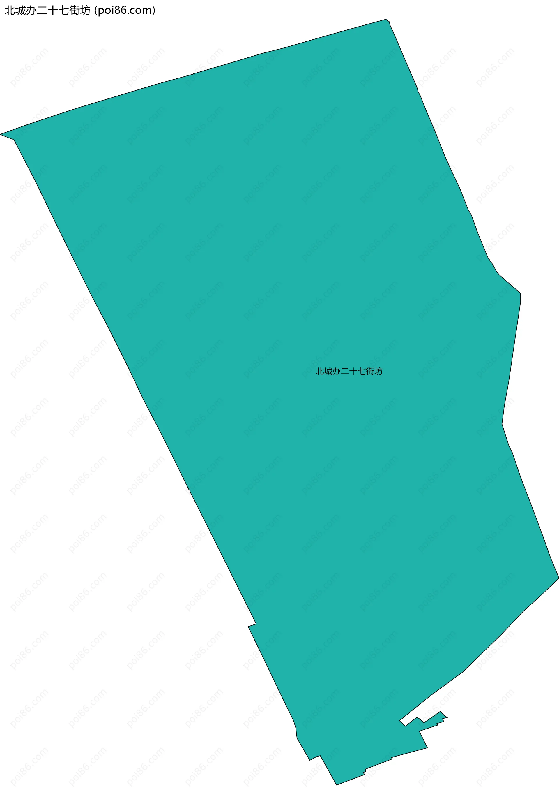 北城办二十七街坊边界地图