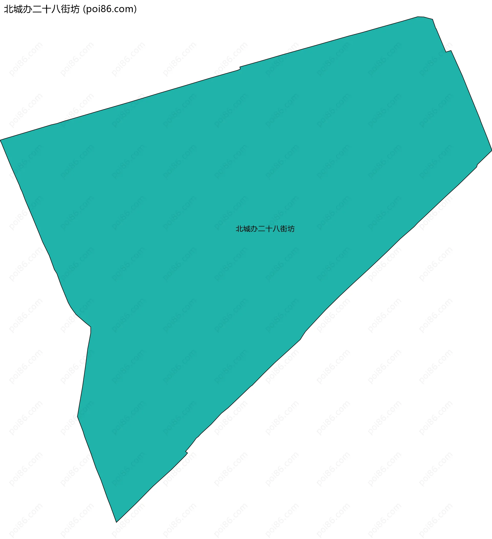 北城办二十八街坊边界地图
