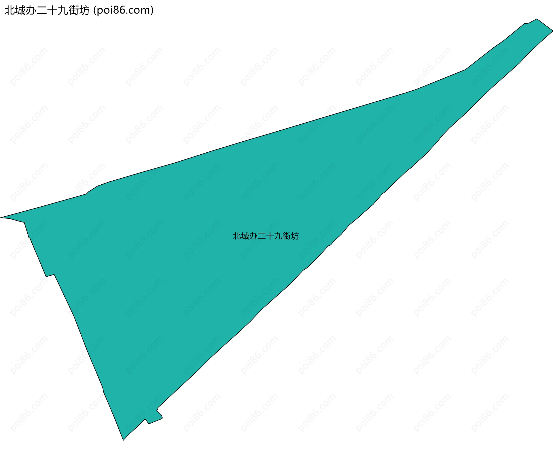 北城办二十九街坊边界地图