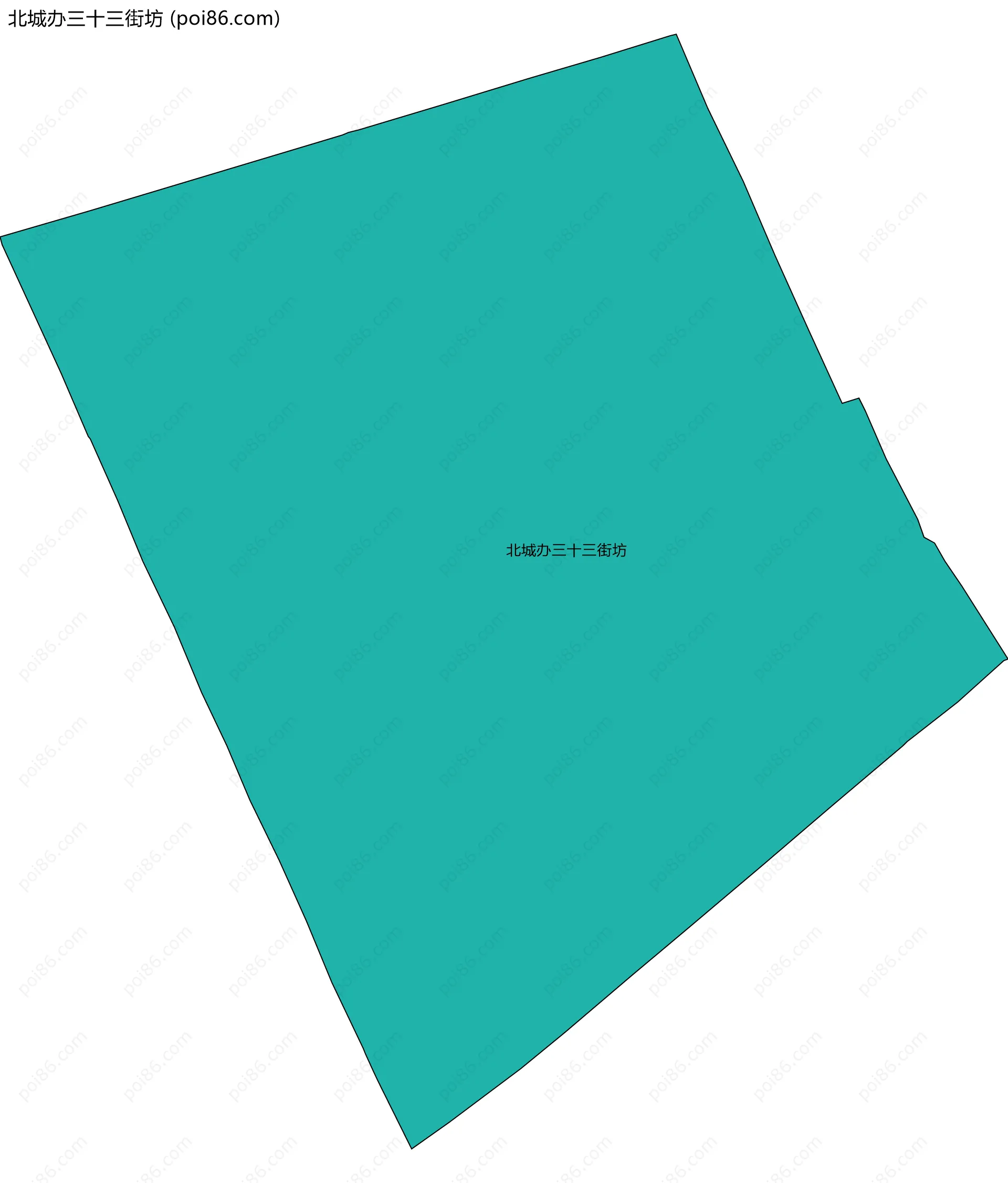 北城办三十三街坊边界地图
