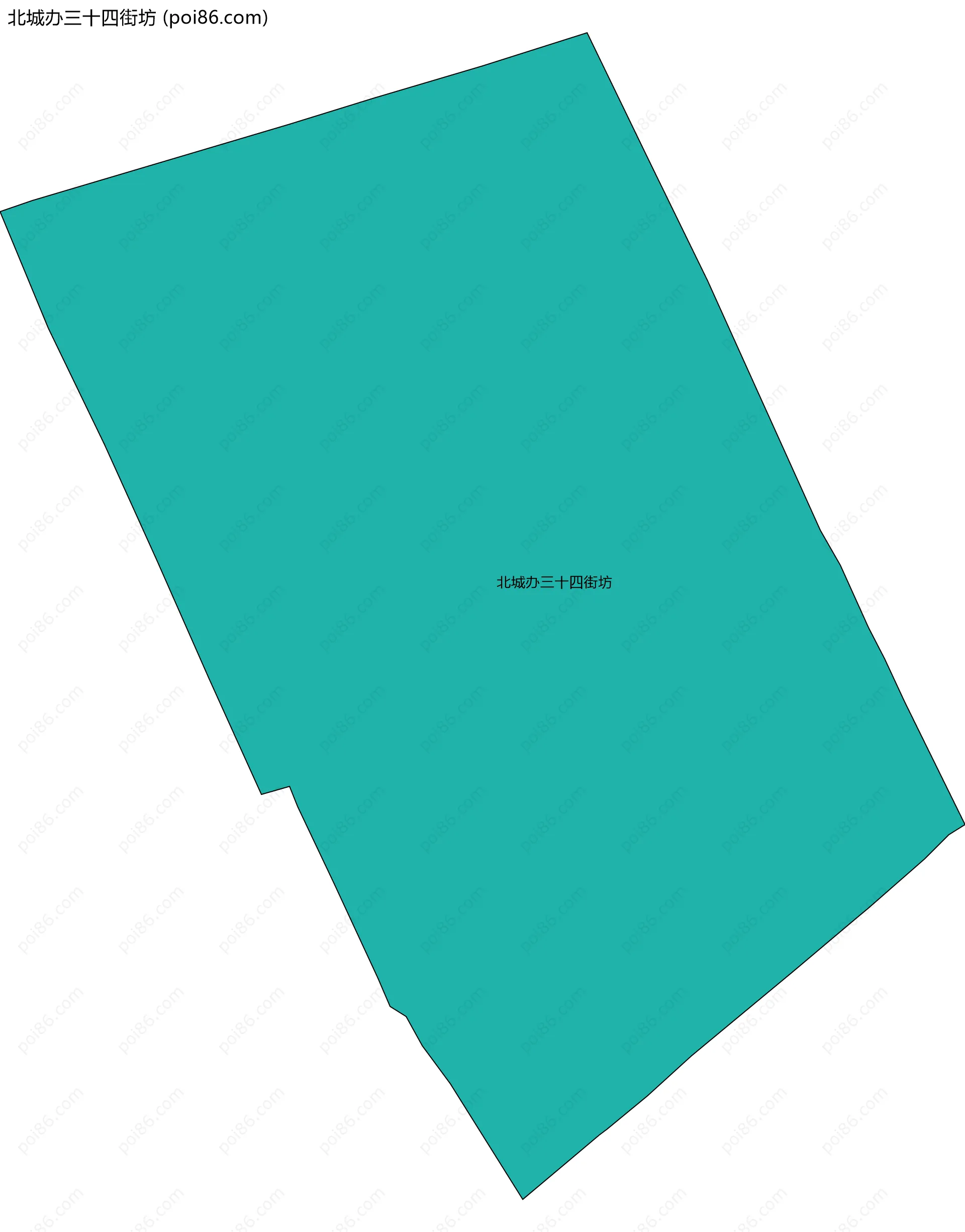 北城办三十四街坊边界地图