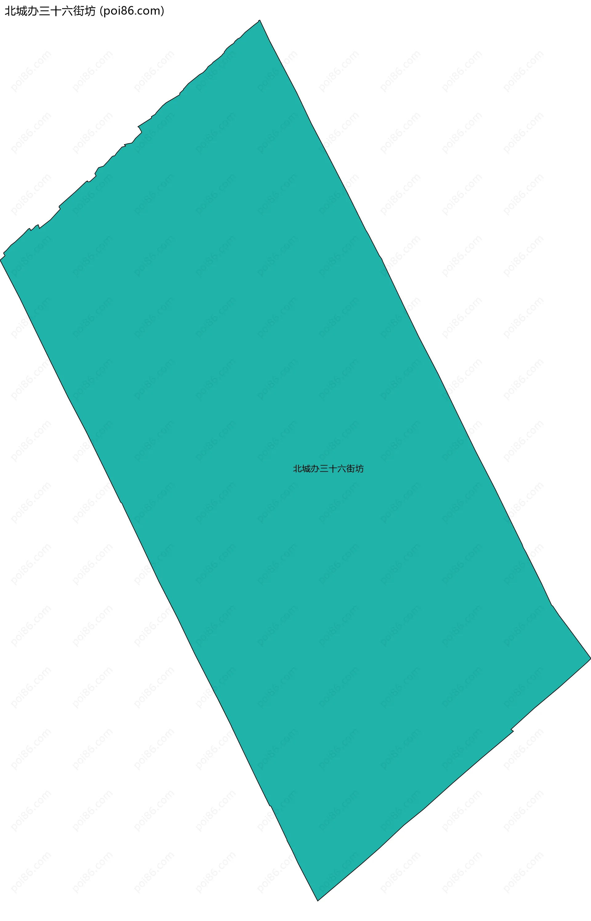 北城办三十六街坊边界地图