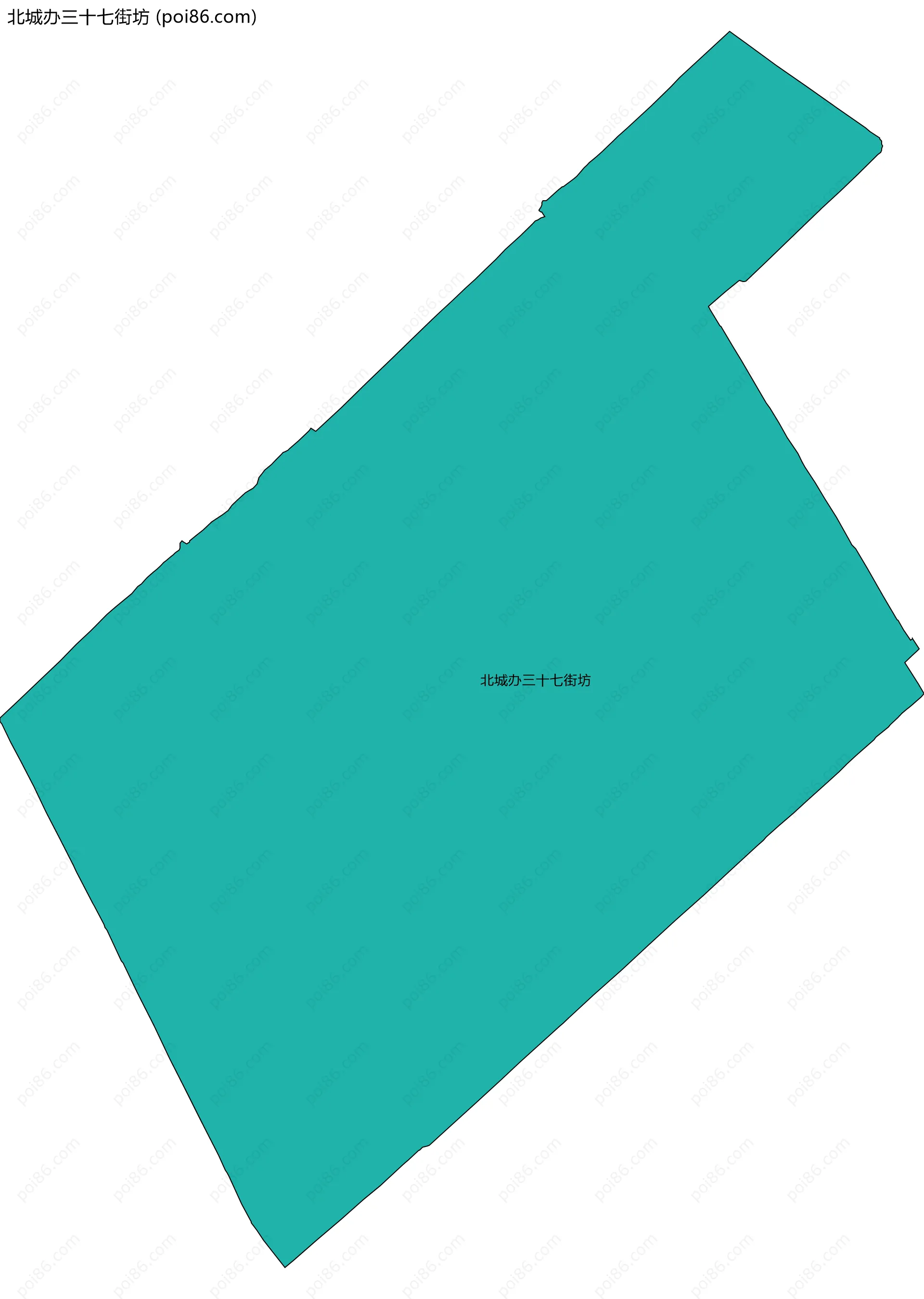 北城办三十七街坊边界地图