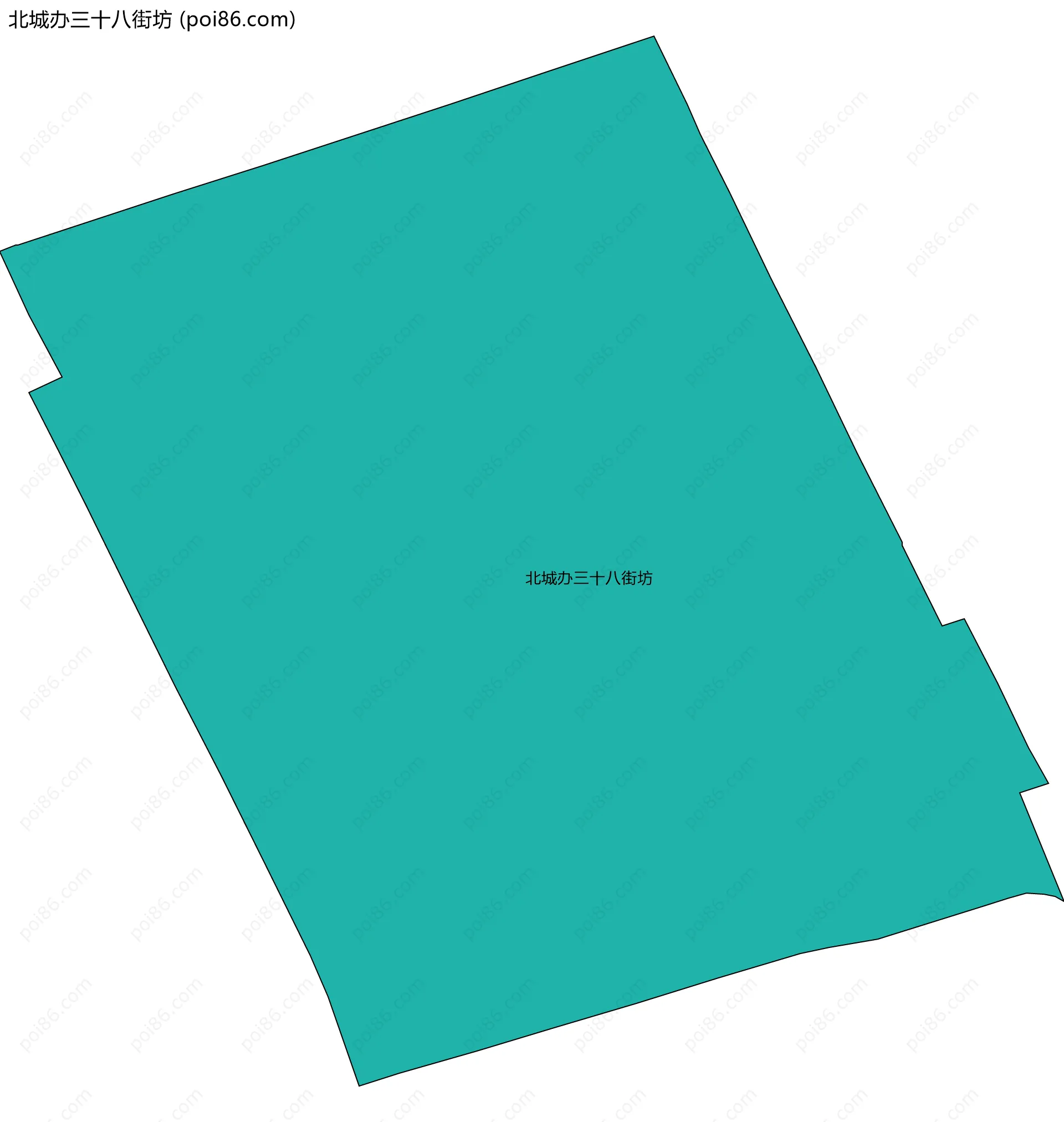 北城办三十八街坊边界地图