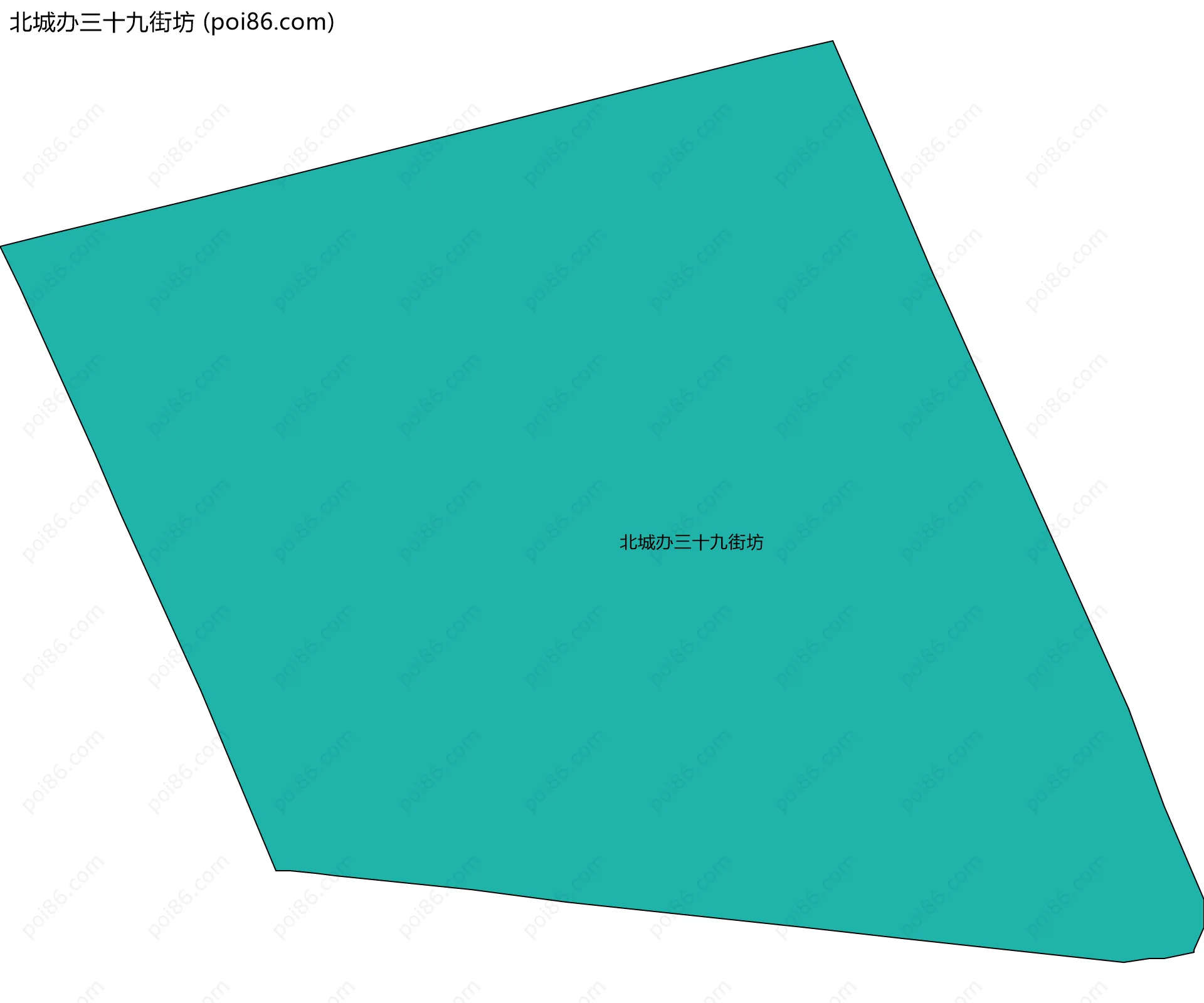 北城办三十九街坊边界地图