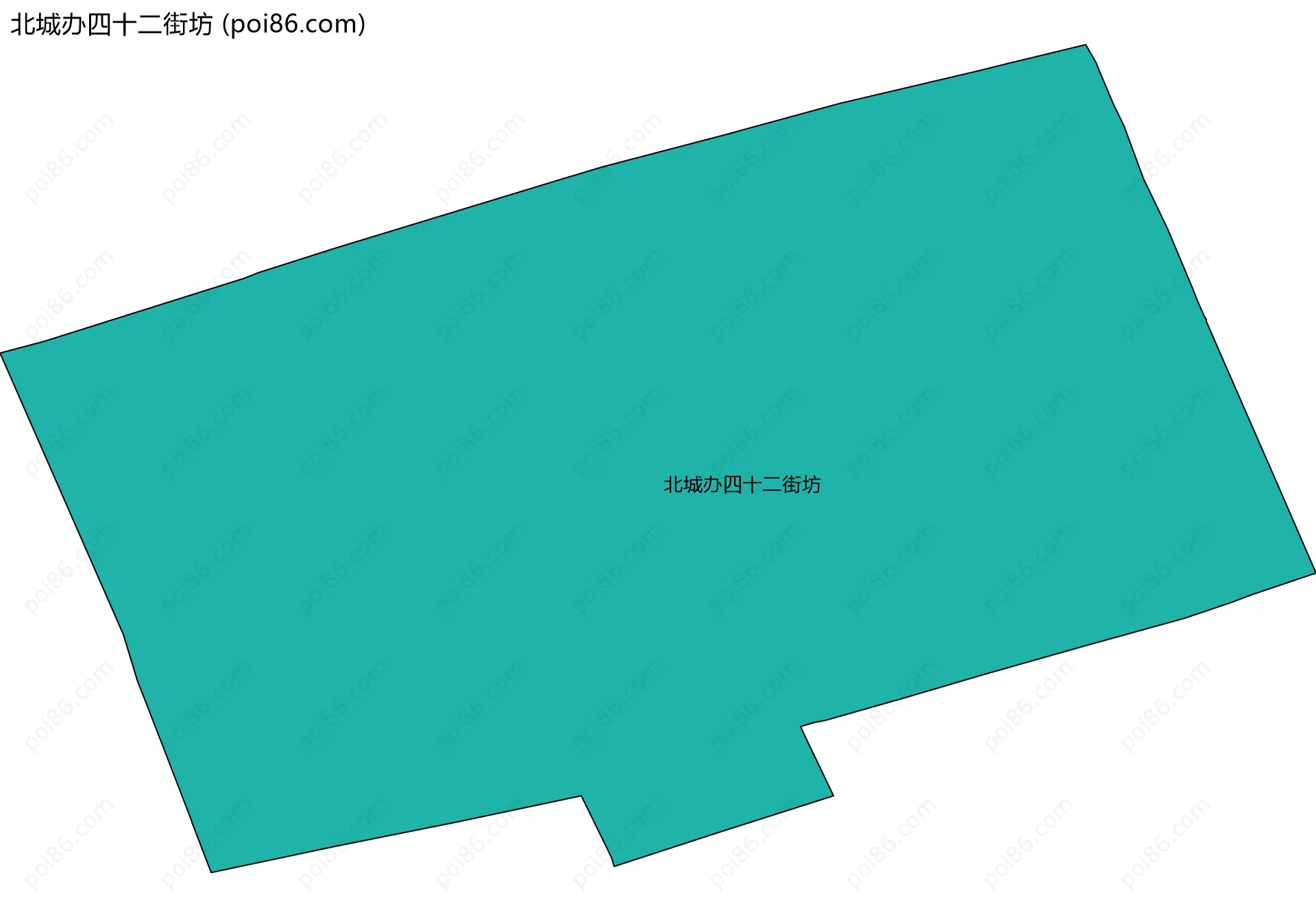 北城办四十二街坊边界地图