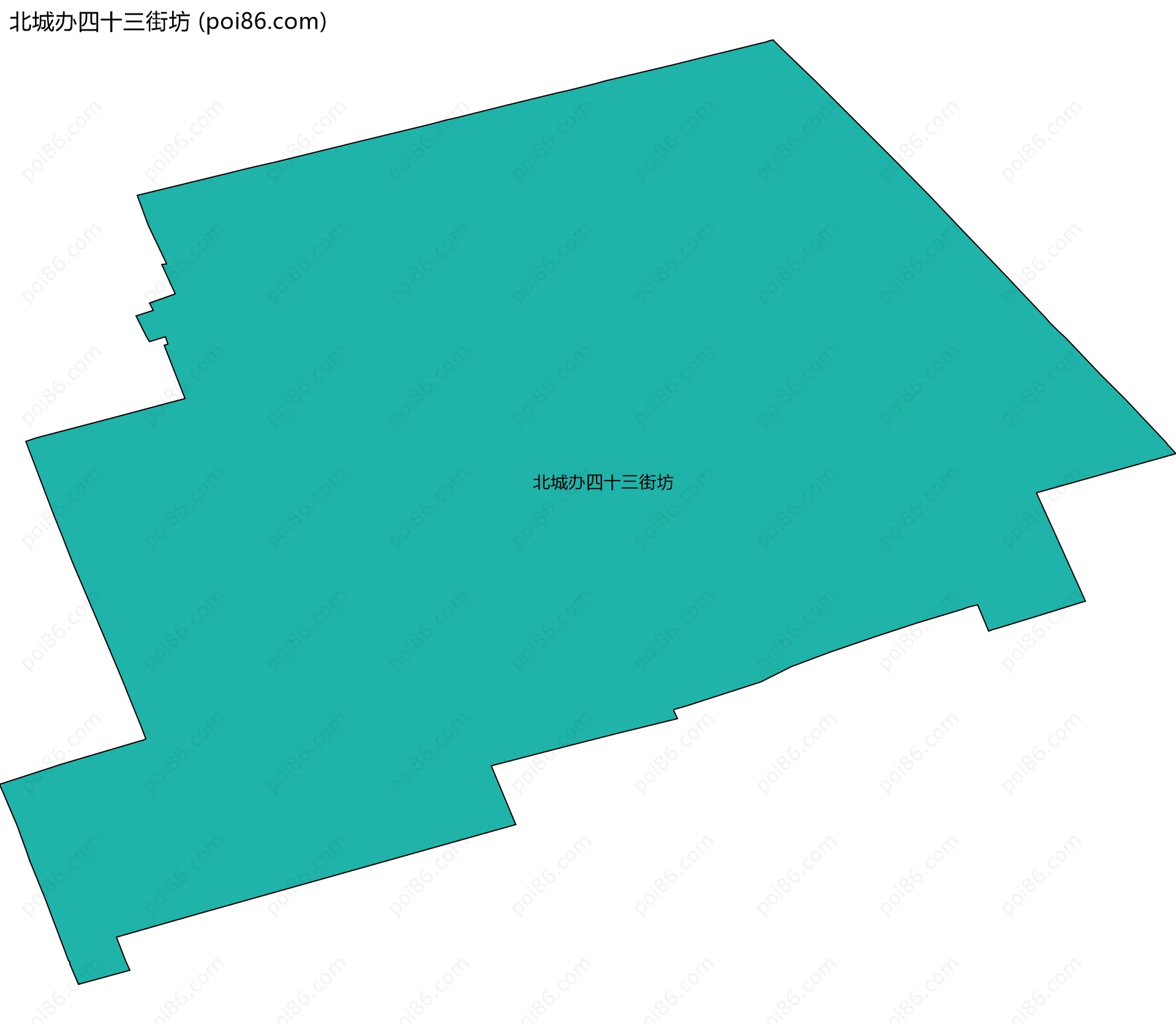 北城办四十三街坊边界地图