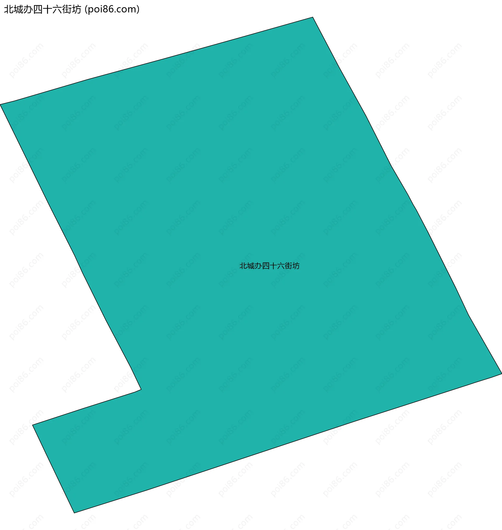 北城办四十六街坊边界地图