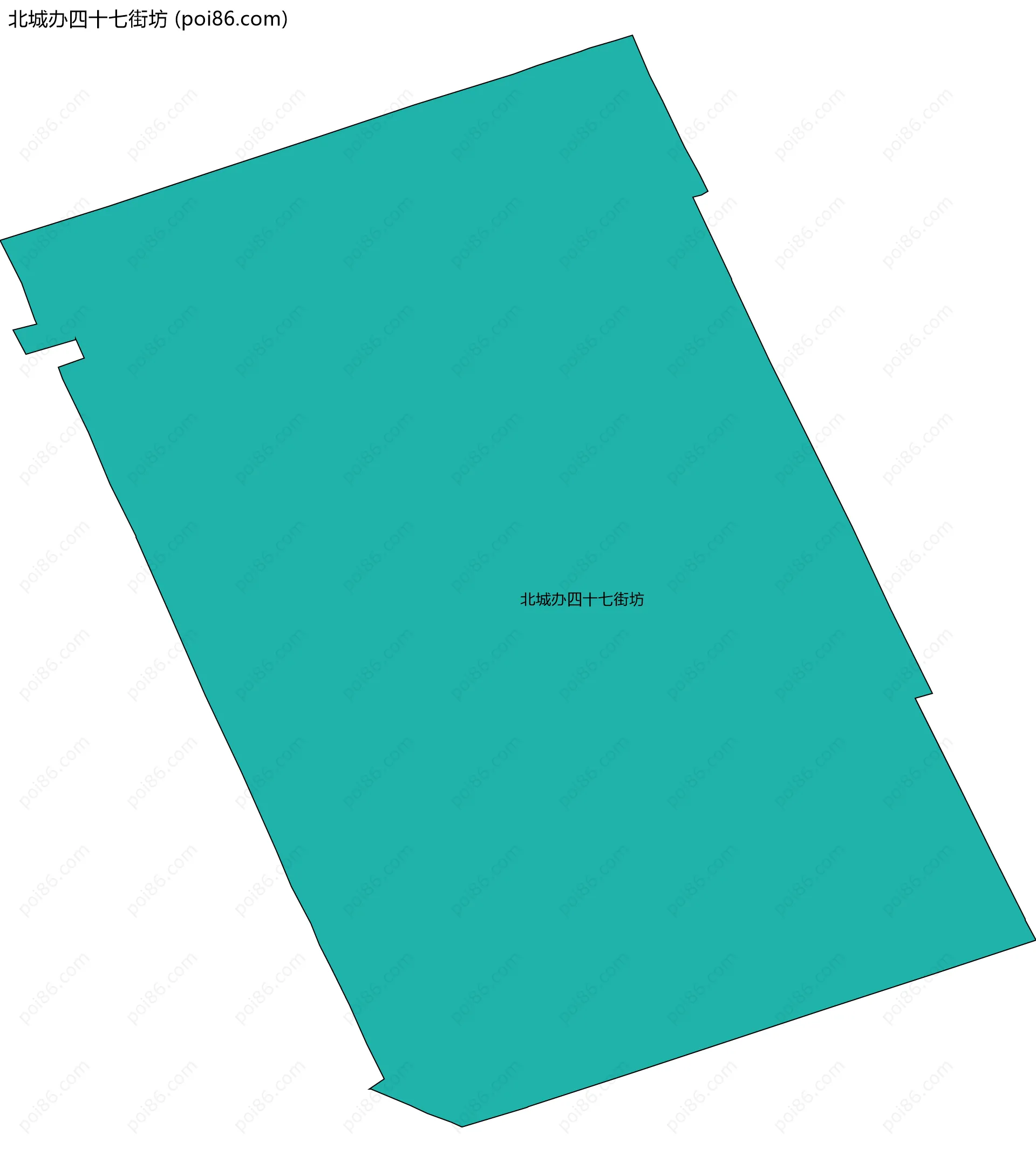 北城办四十七街坊边界地图