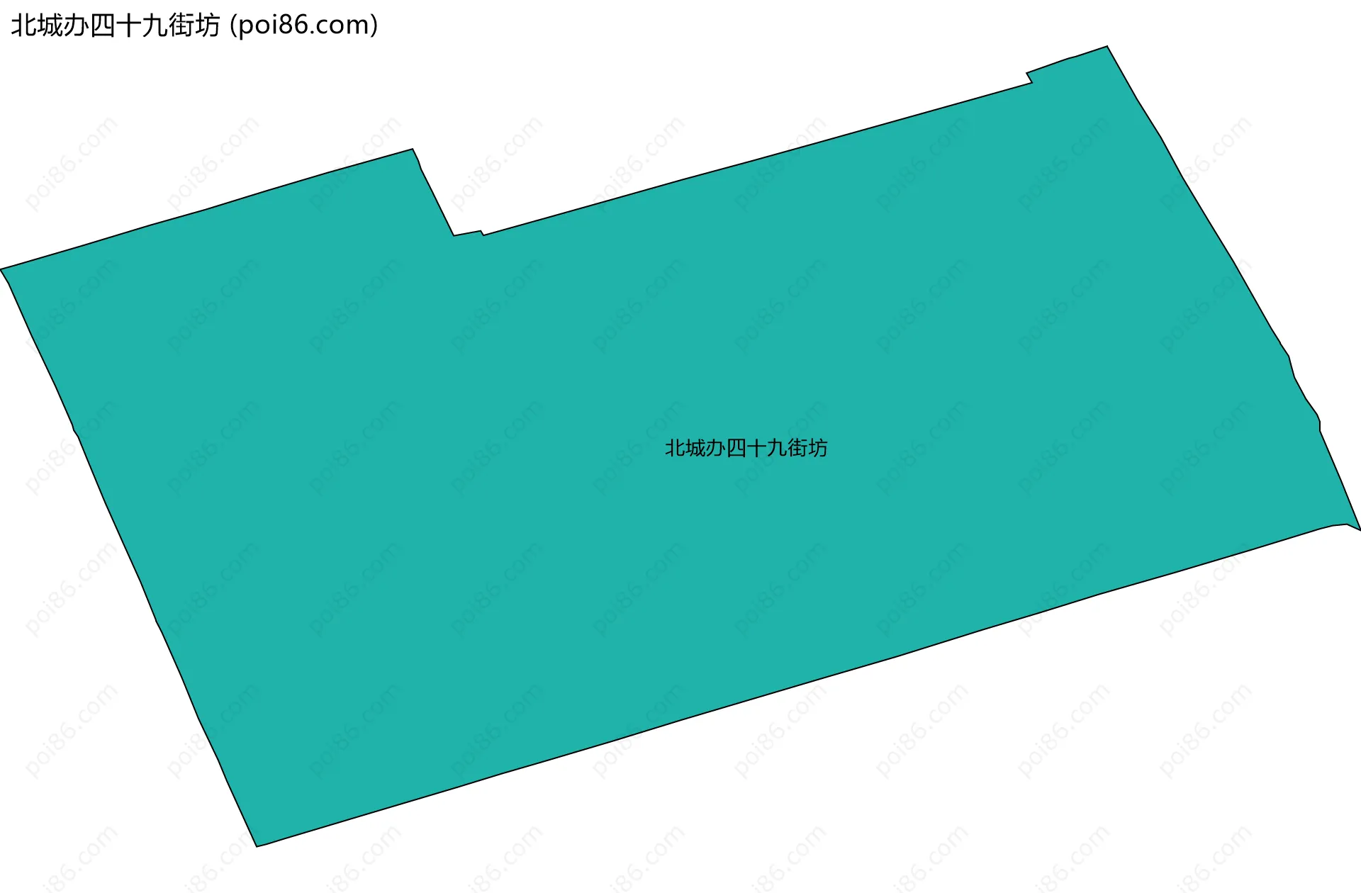 北城办四十九街坊边界地图