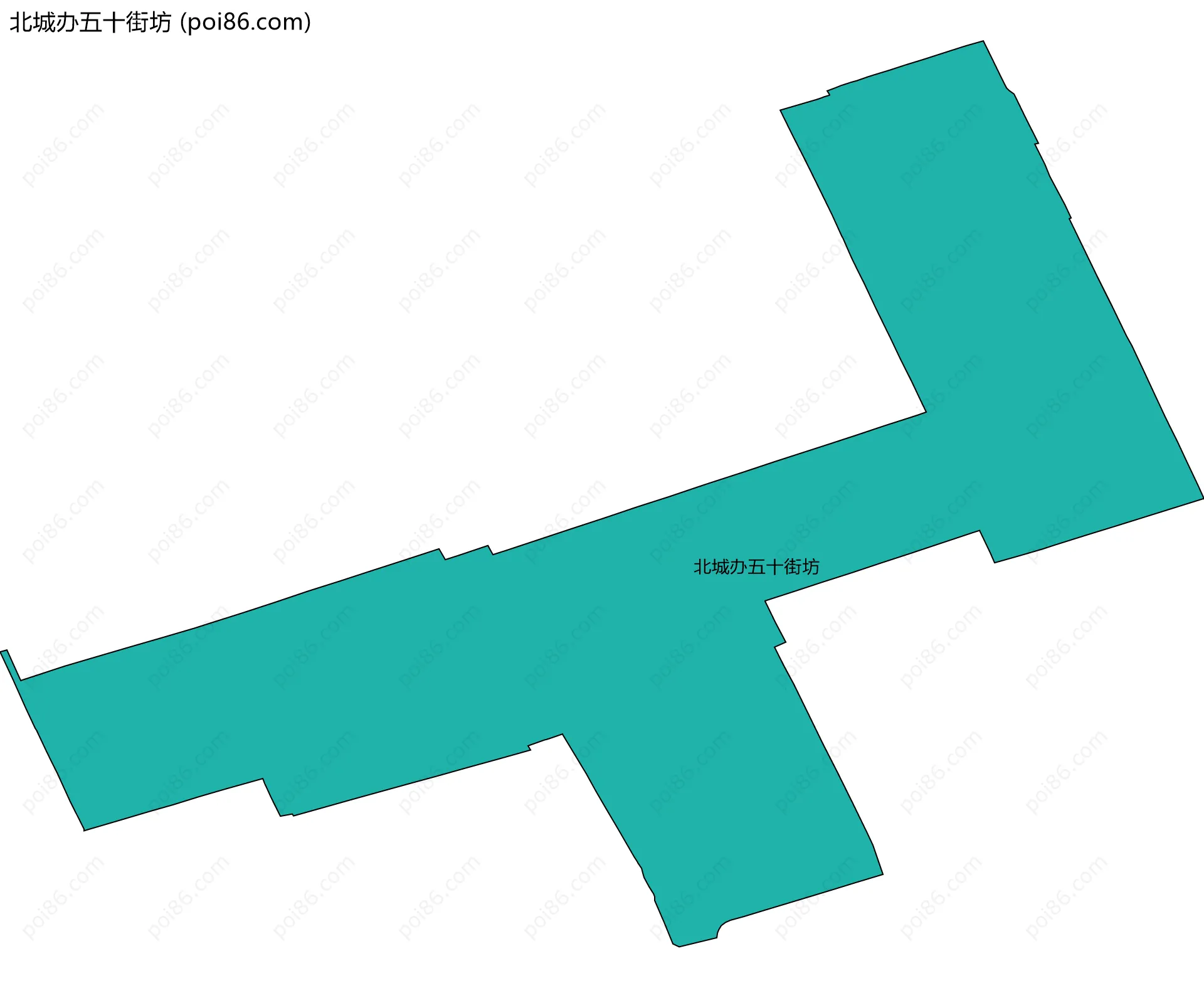 北城办五十街坊边界地图
